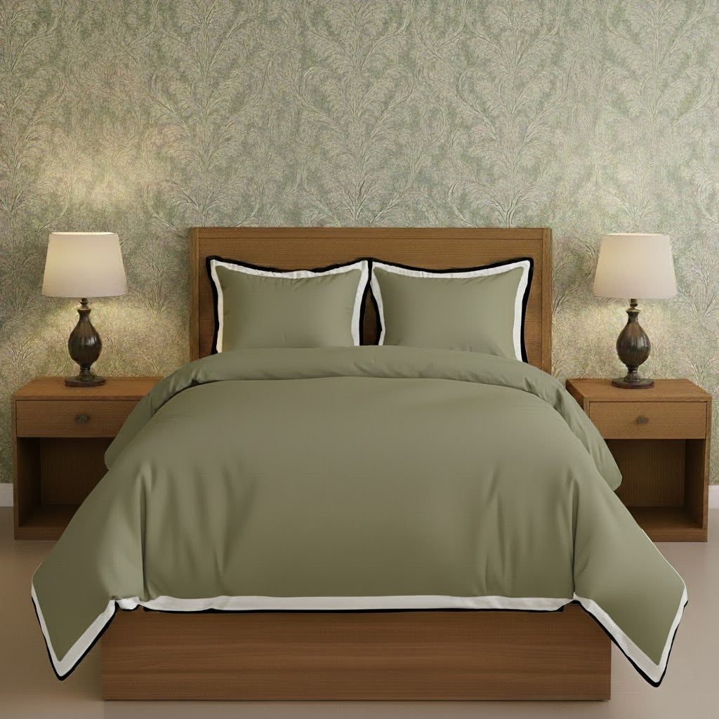 Black & White Border Frame Duvet Cover Set