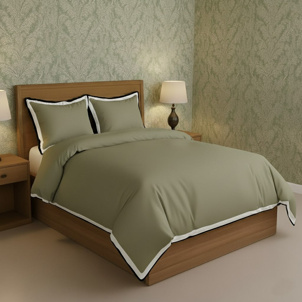 Black & White Border Frame Duvet Cover Set
