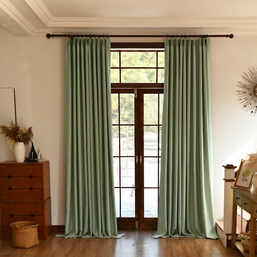 Custom Total Blackout Silk-Fiber Curtains-7