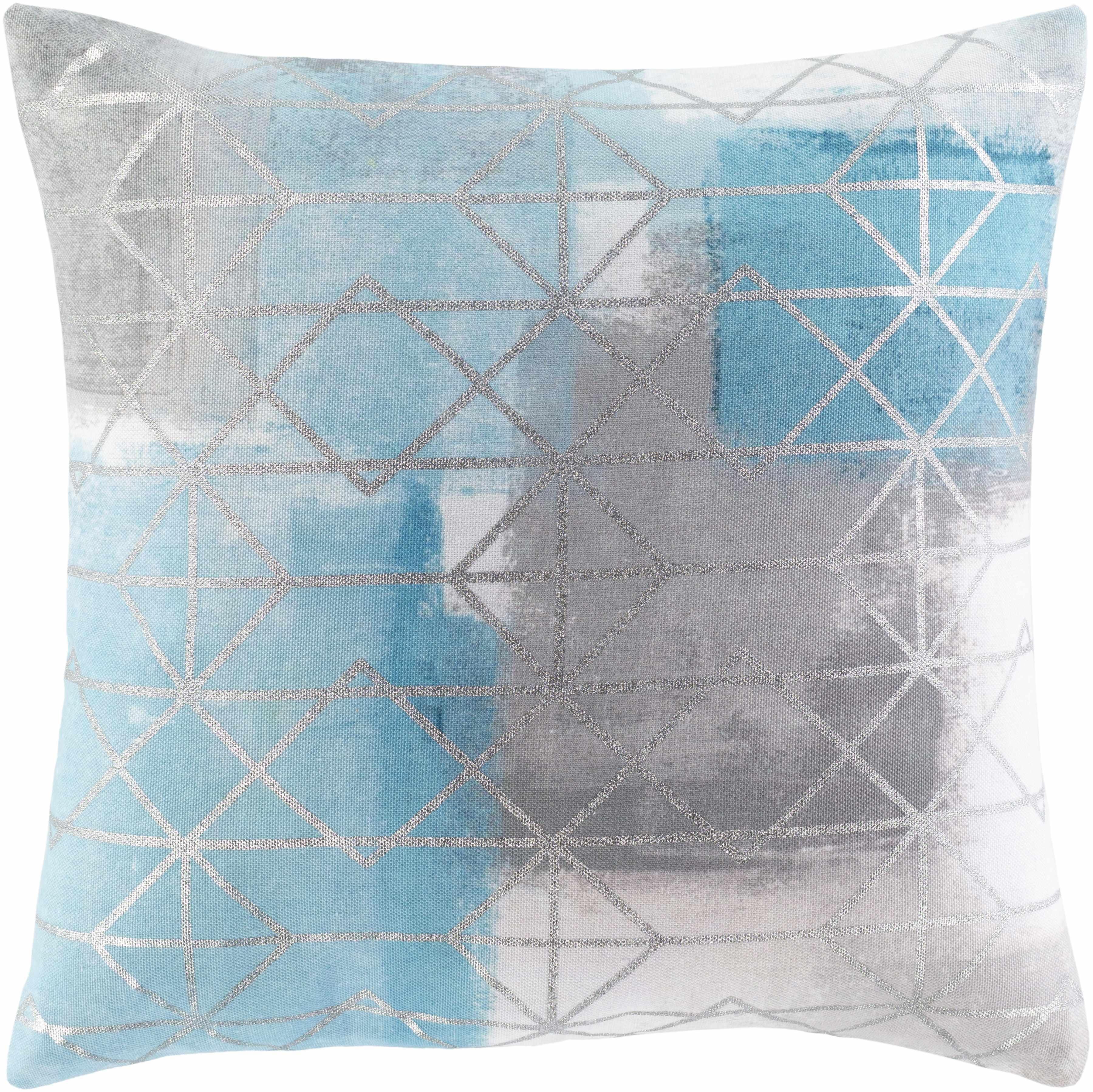 Sason Blue Geometric Square Throw Pillow - Clearance - PRHOMZ