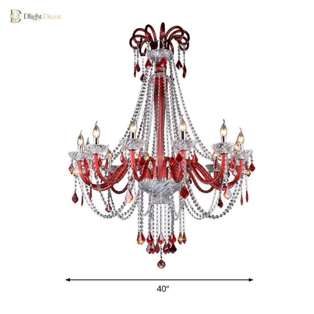 Scarlett Crystal Chandelier | Modern Dining Room Lighting