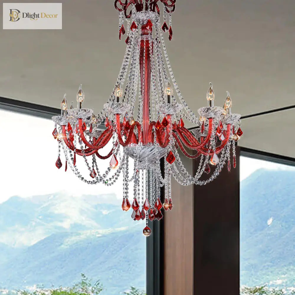 Scarlett Crystal Chandelier | Modern Dining Room Lighting