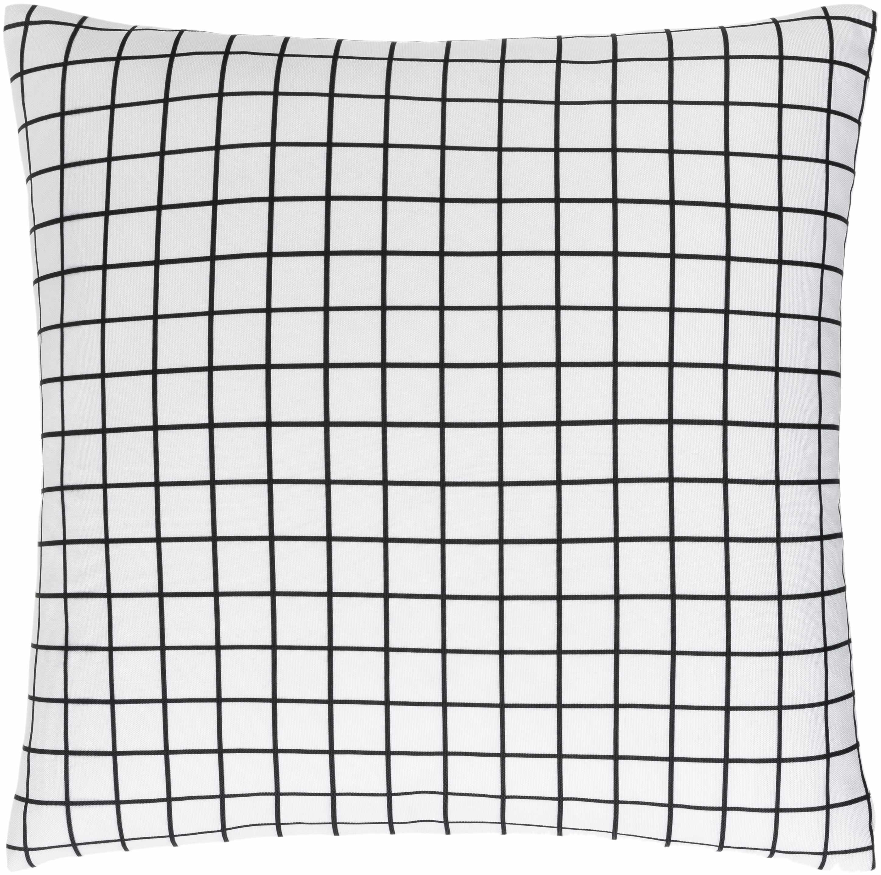 Lonna Monochrome Grid Throw Pillow-0
