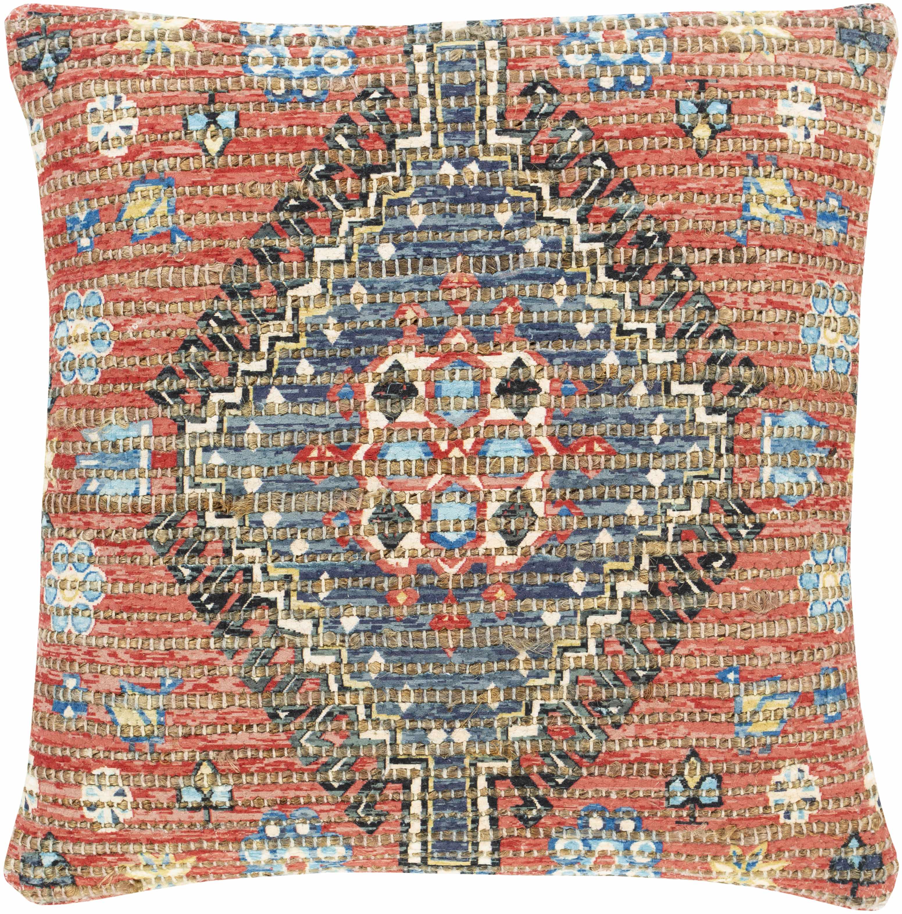 Scituate Colorful Tribal Pattern Square Throw Pillow-1