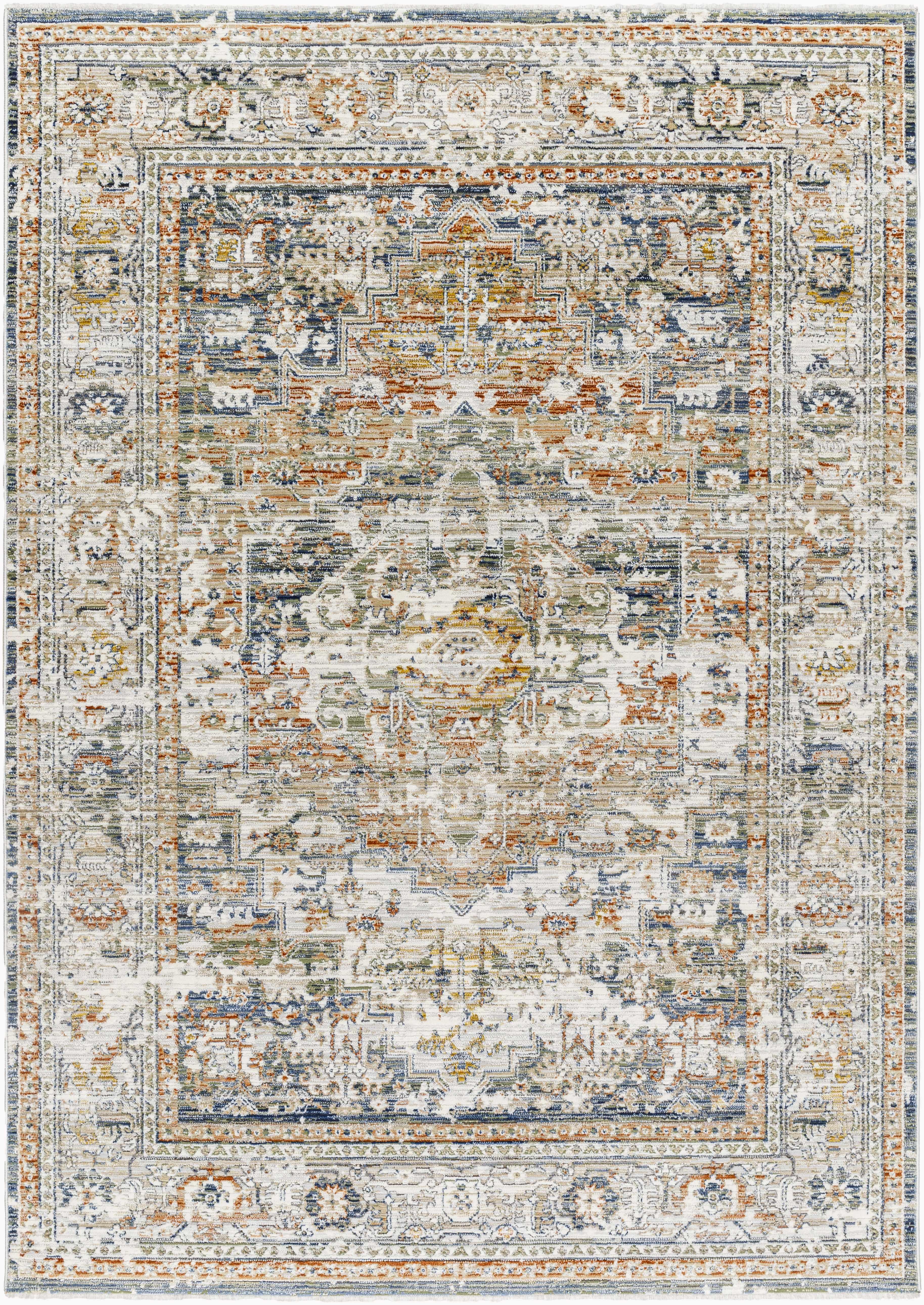 Kazou Blue Medallion Area Rug - PRHOMZ