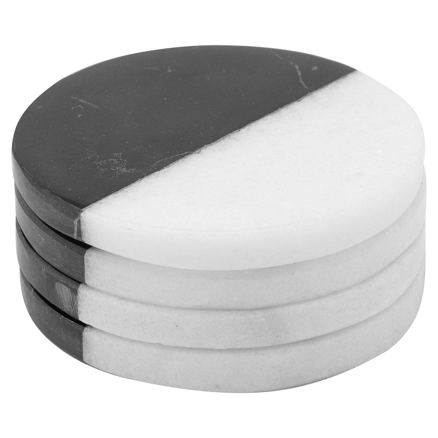 Set Of 4 Handcrafted Marble Coasters - PRHOMZ