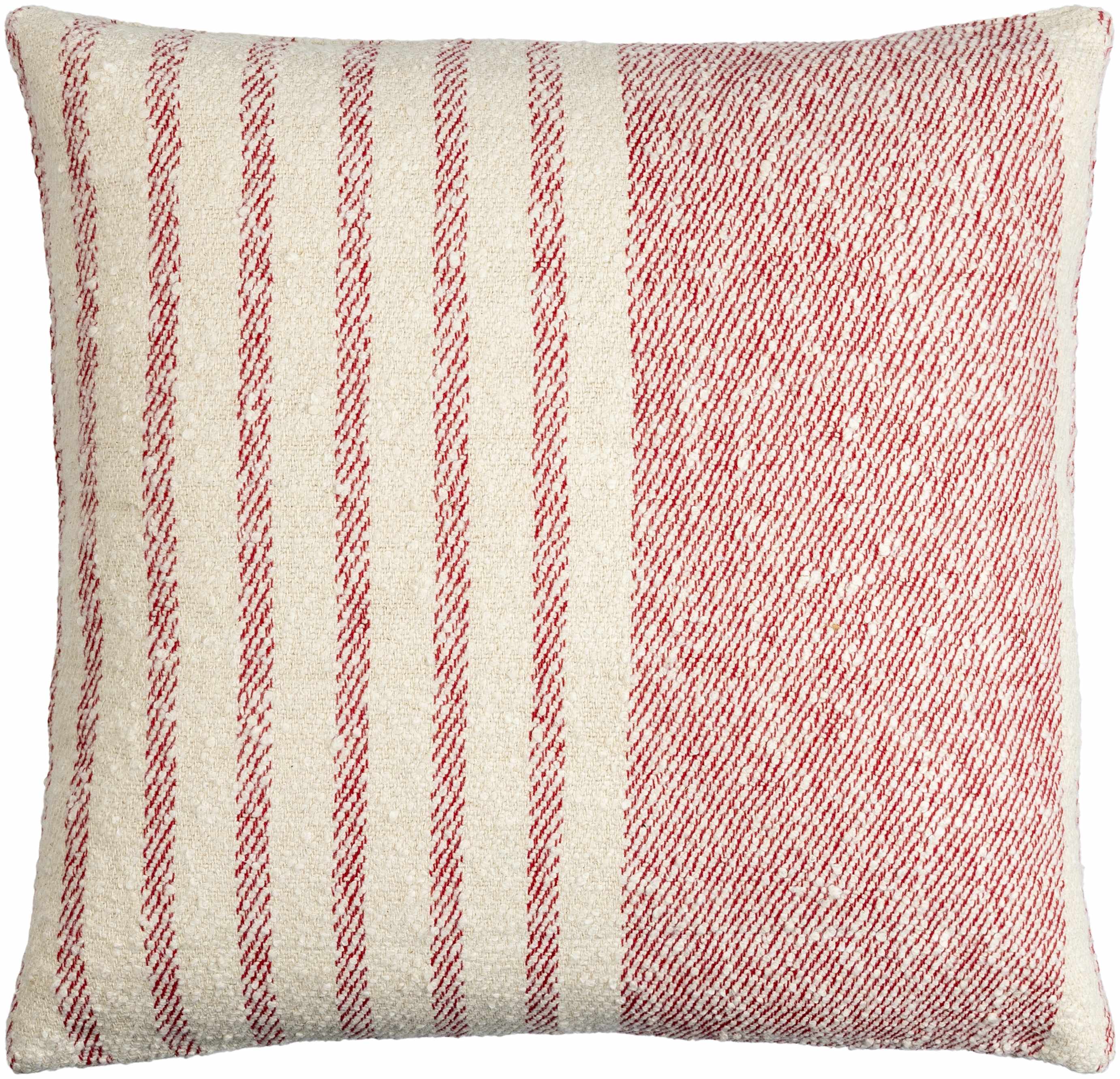 Shaun Gray Striped Square Accent Pillow-0