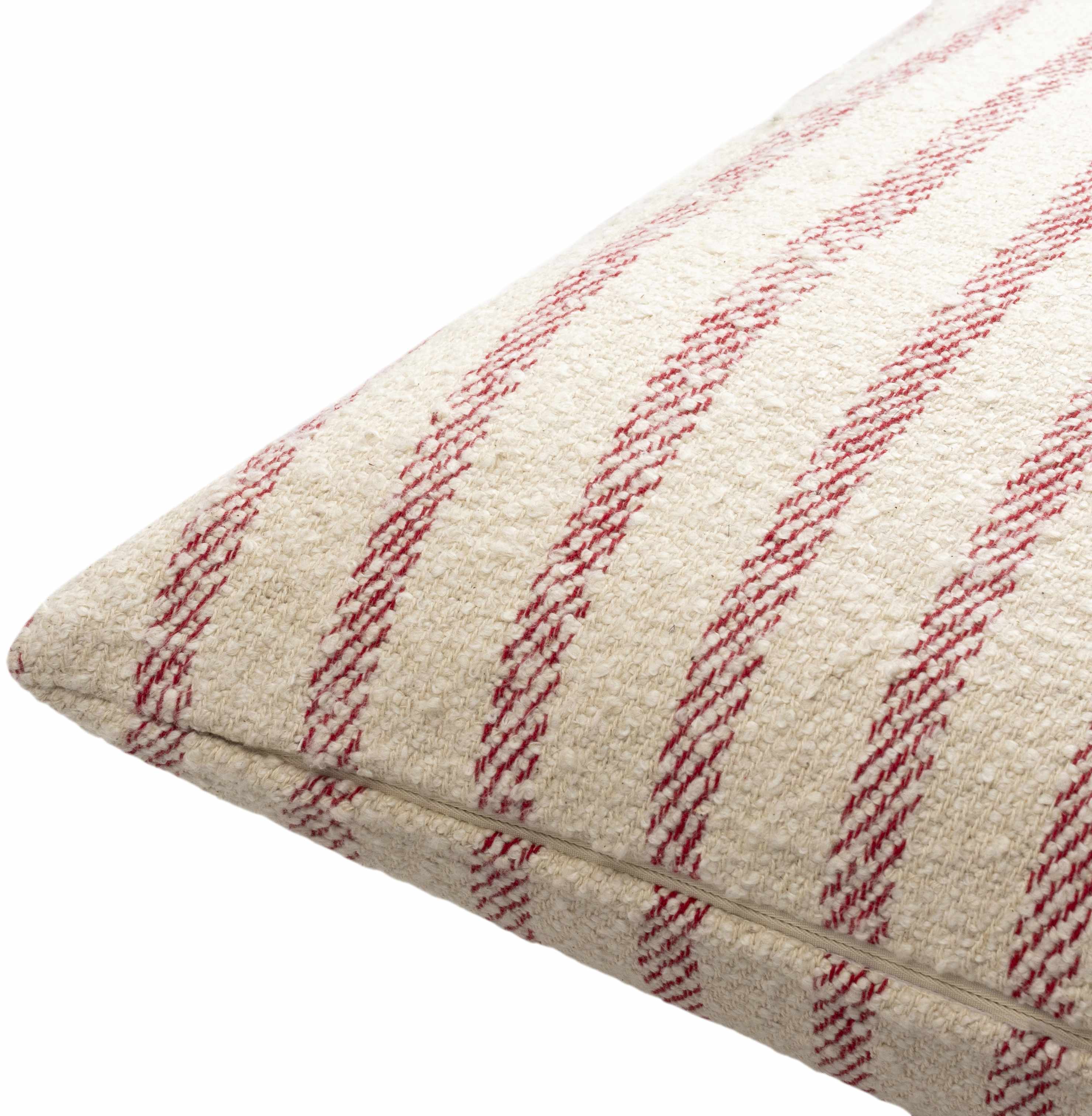 Shaun Gray Striped Square Accent Pillow-1