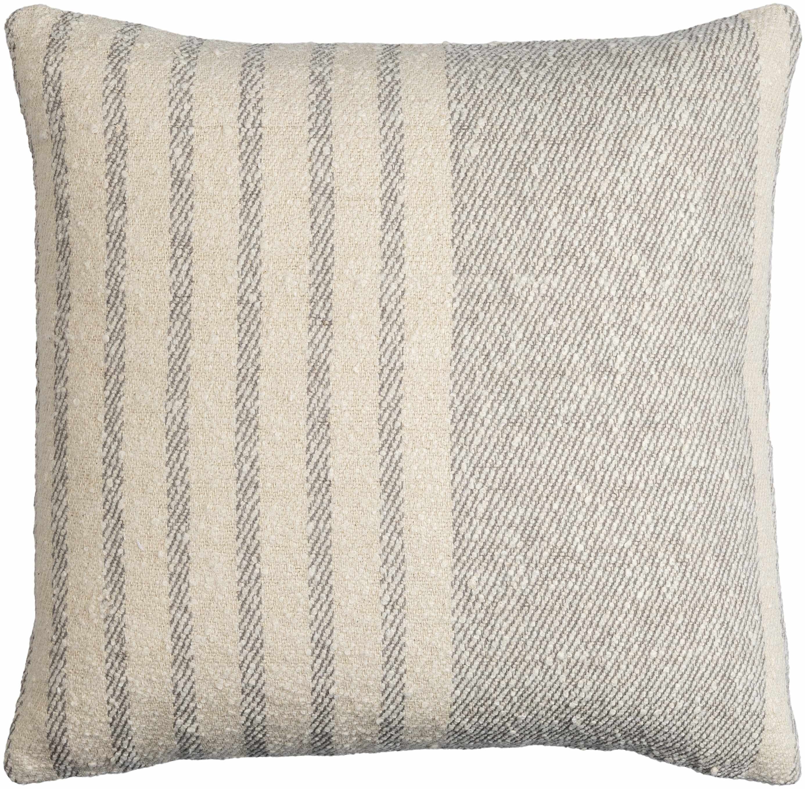 Shaun Red Striped Square Accent Pillow-0