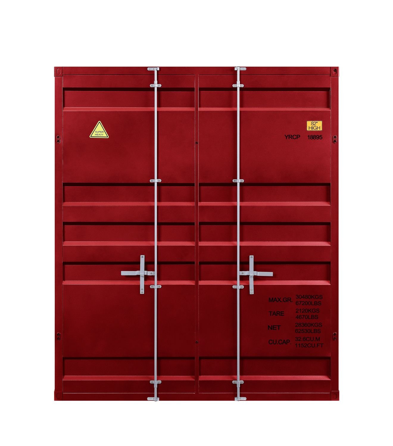 Shared Kids Room Full Over Full Wood Bunk Bed with Cargo Red Finish | Just Better Bunk Beds