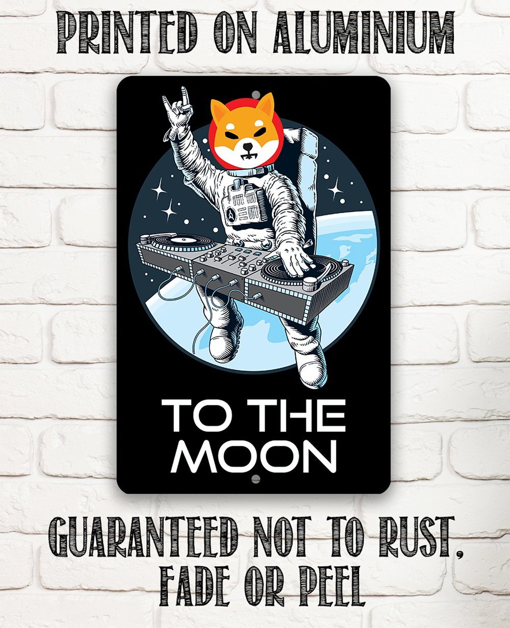 Shiba Inu to the Moon - Metal Sign