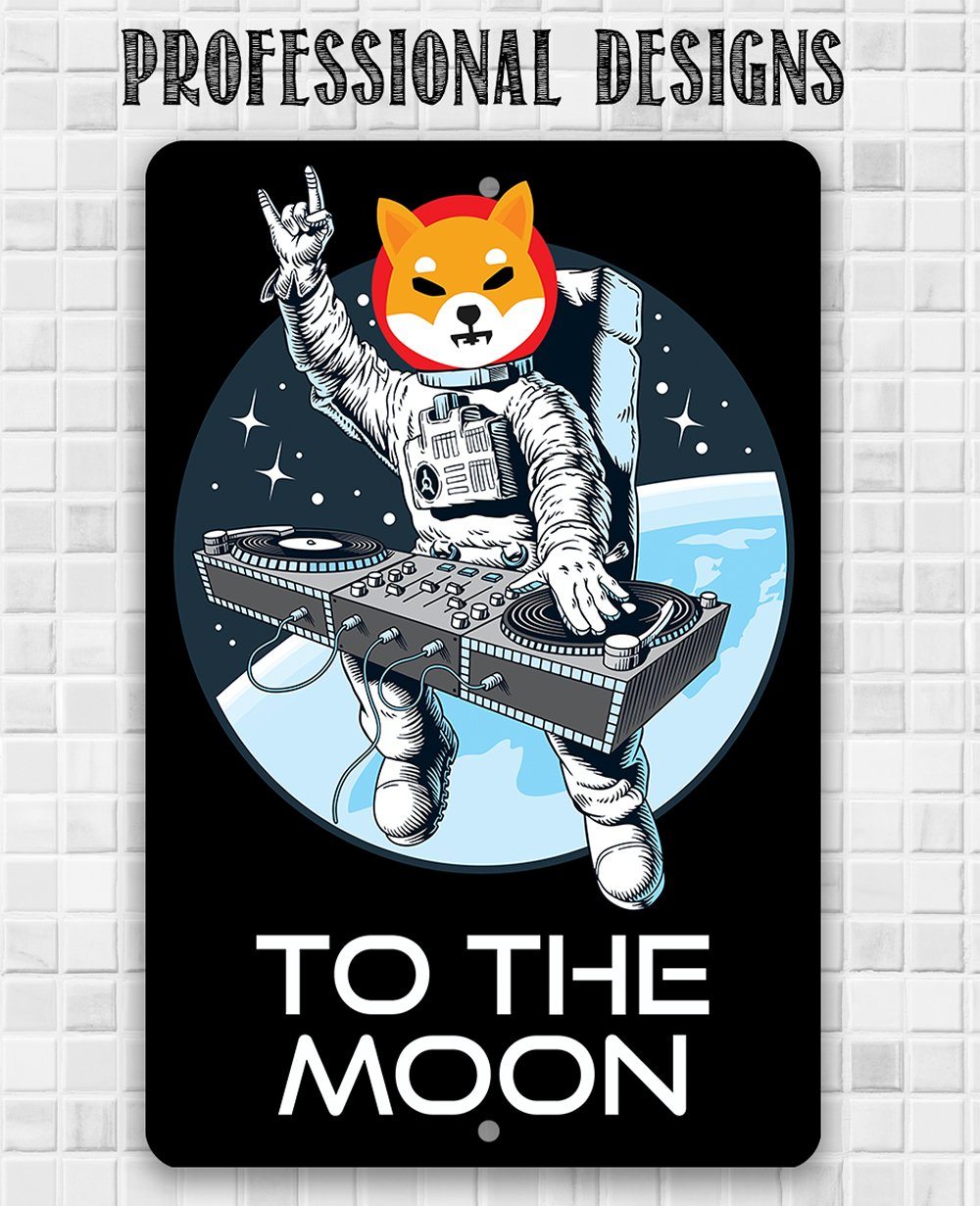 Shiba Inu to the Moon - Metal Sign