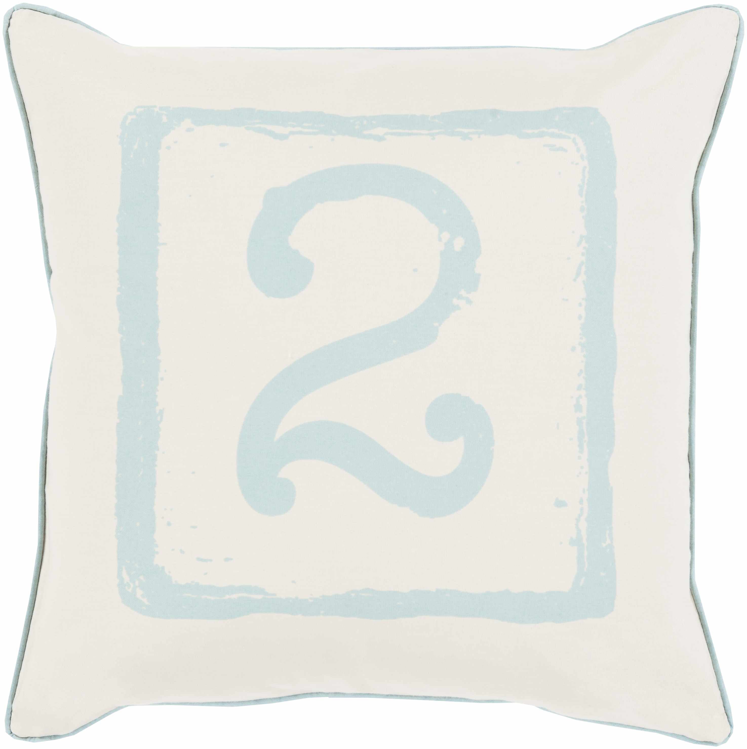 Shingleton Blue Number 2 Square Accent Pillow - Clearance-0