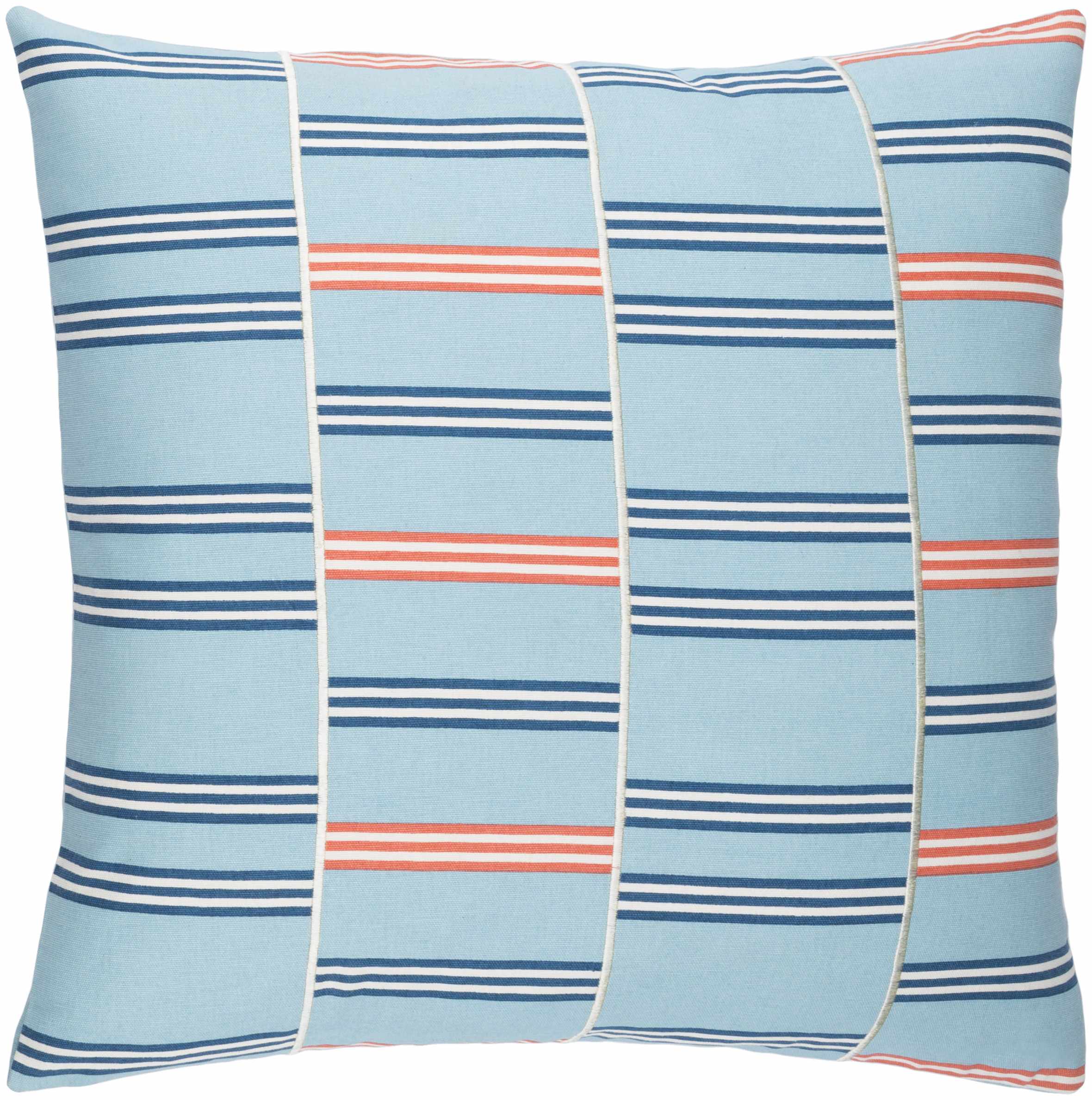 Shepherdsville Blue Striped Throw Pillow - Clearance-0