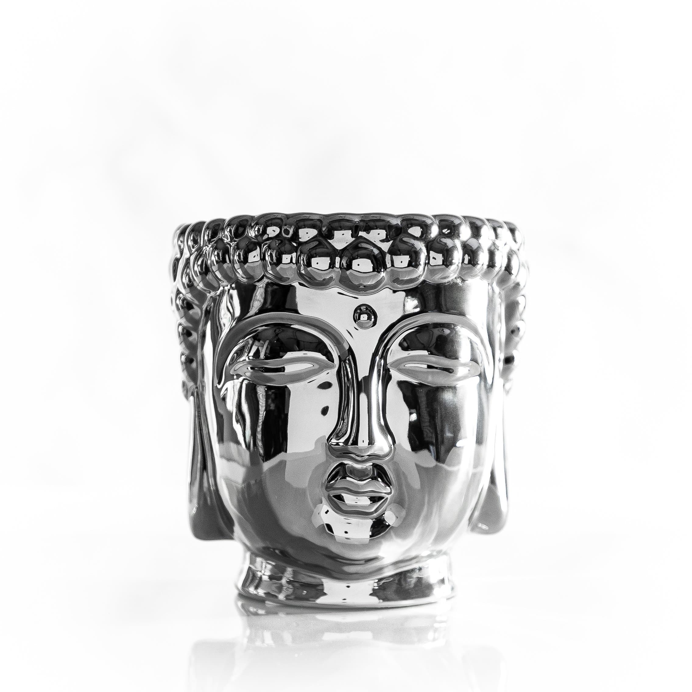 Silver Buddha Candle-0
