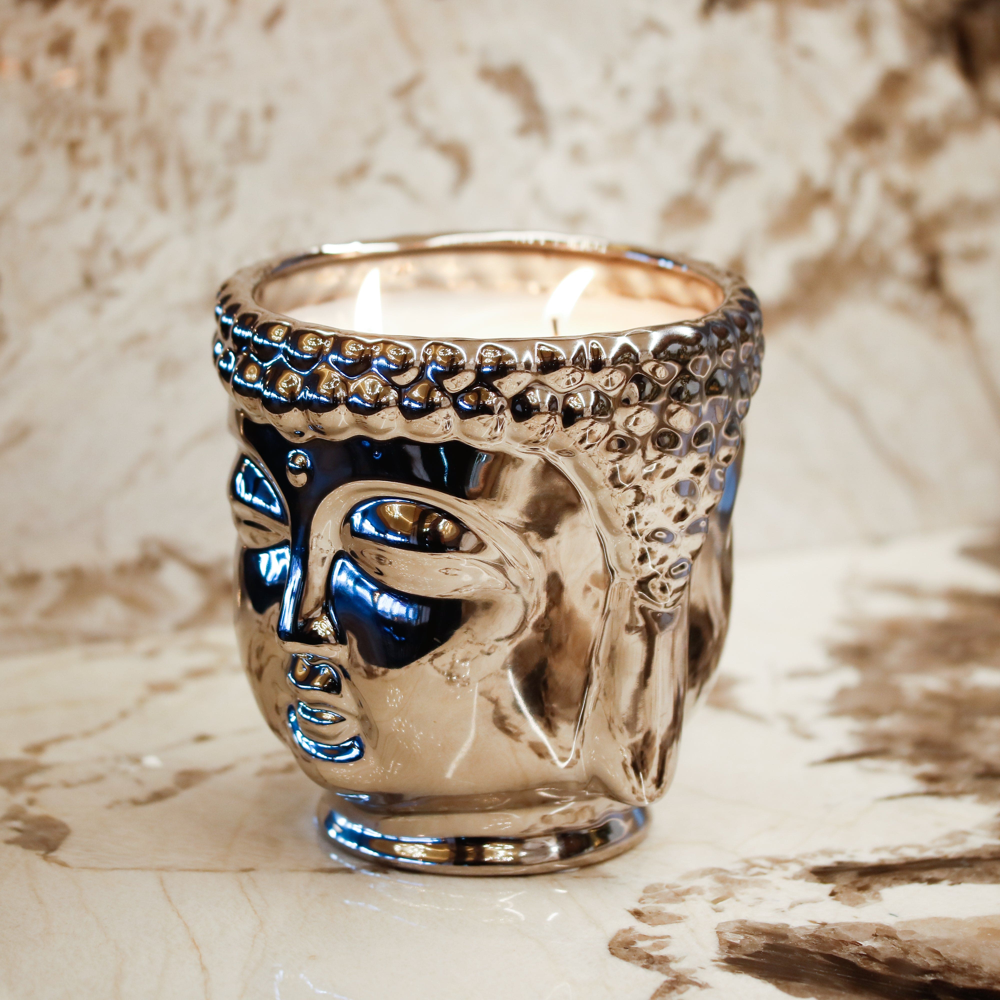 Silver Buddha Candle-2