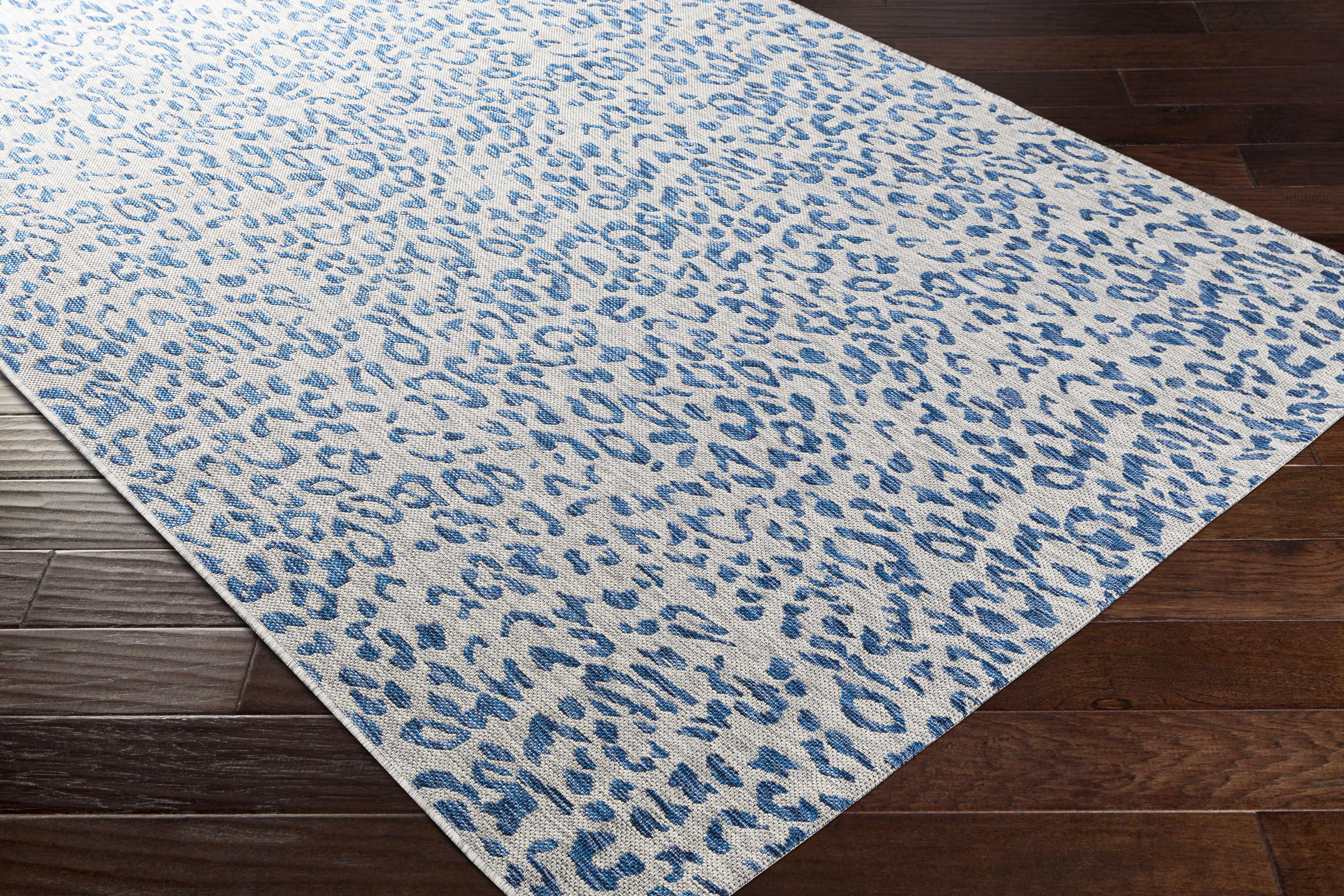 Skipsea Blue Leopard Performance Rug - PRHOMZ