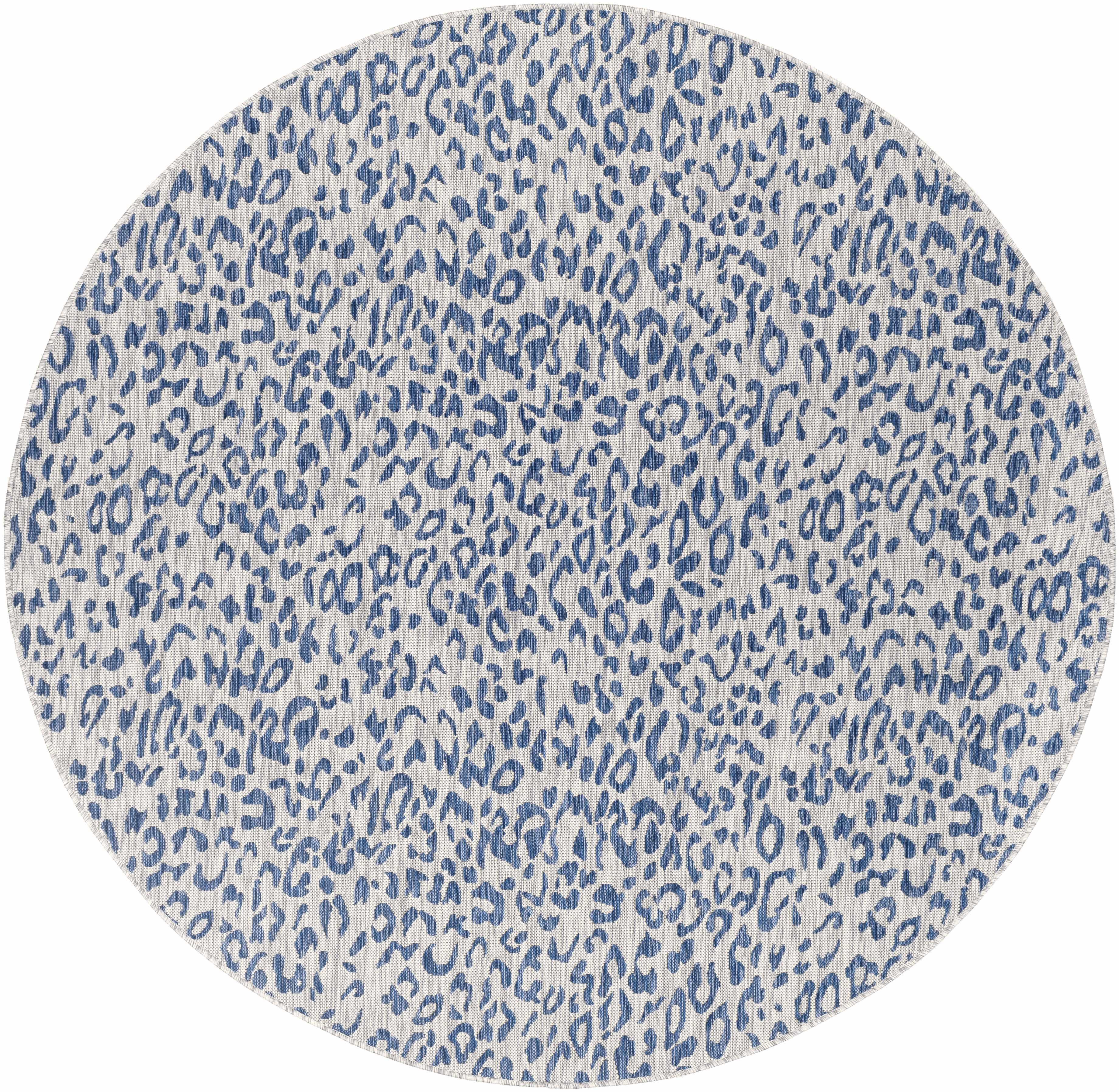 Skipsea Blue Leopard Performance Rug - PRHOMZ