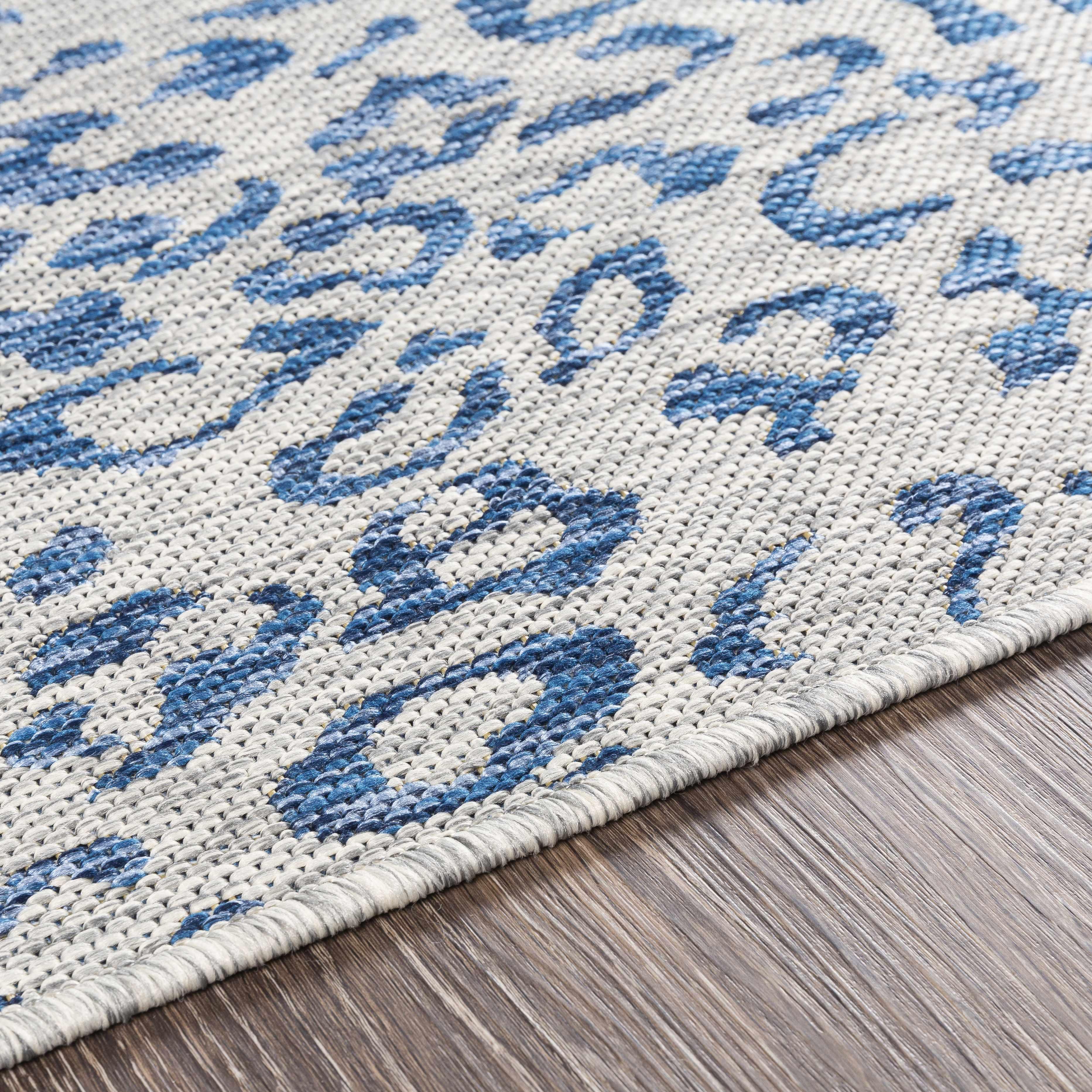 Skipsea Blue Leopard Performance Rug - PRHOMZ