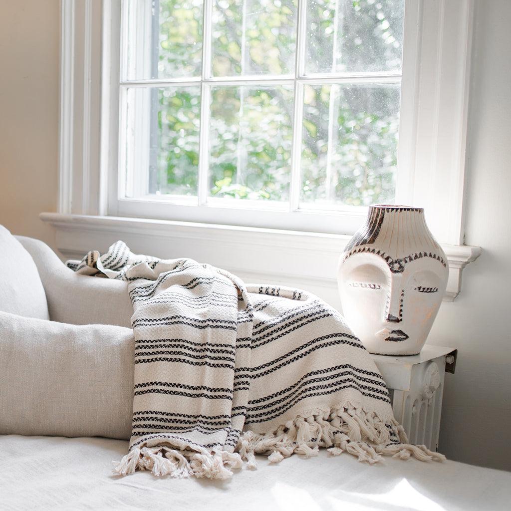 Woven Stripe Turkish Throw - PRHOMZ