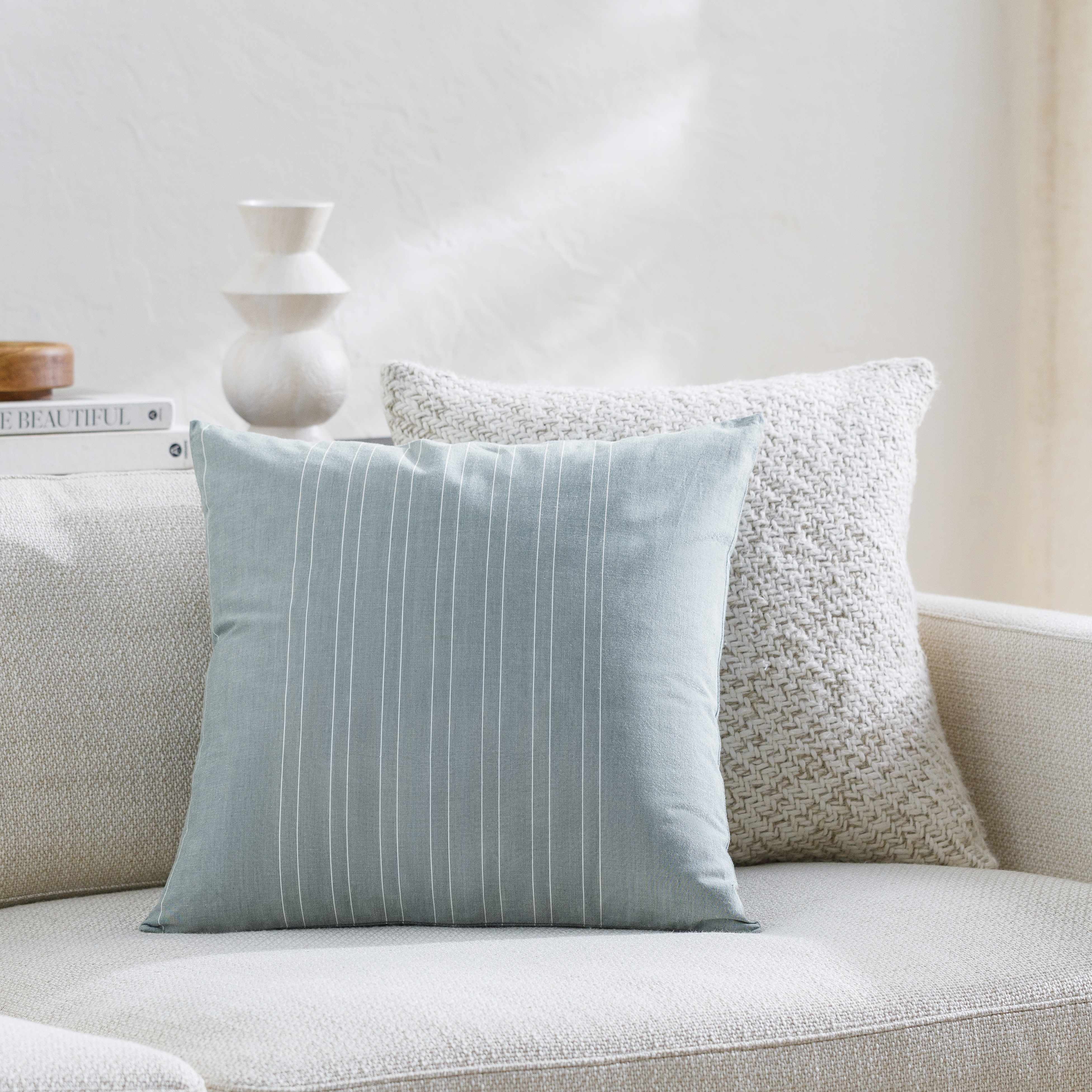 Malka Slate Gray Throw Pillow-0