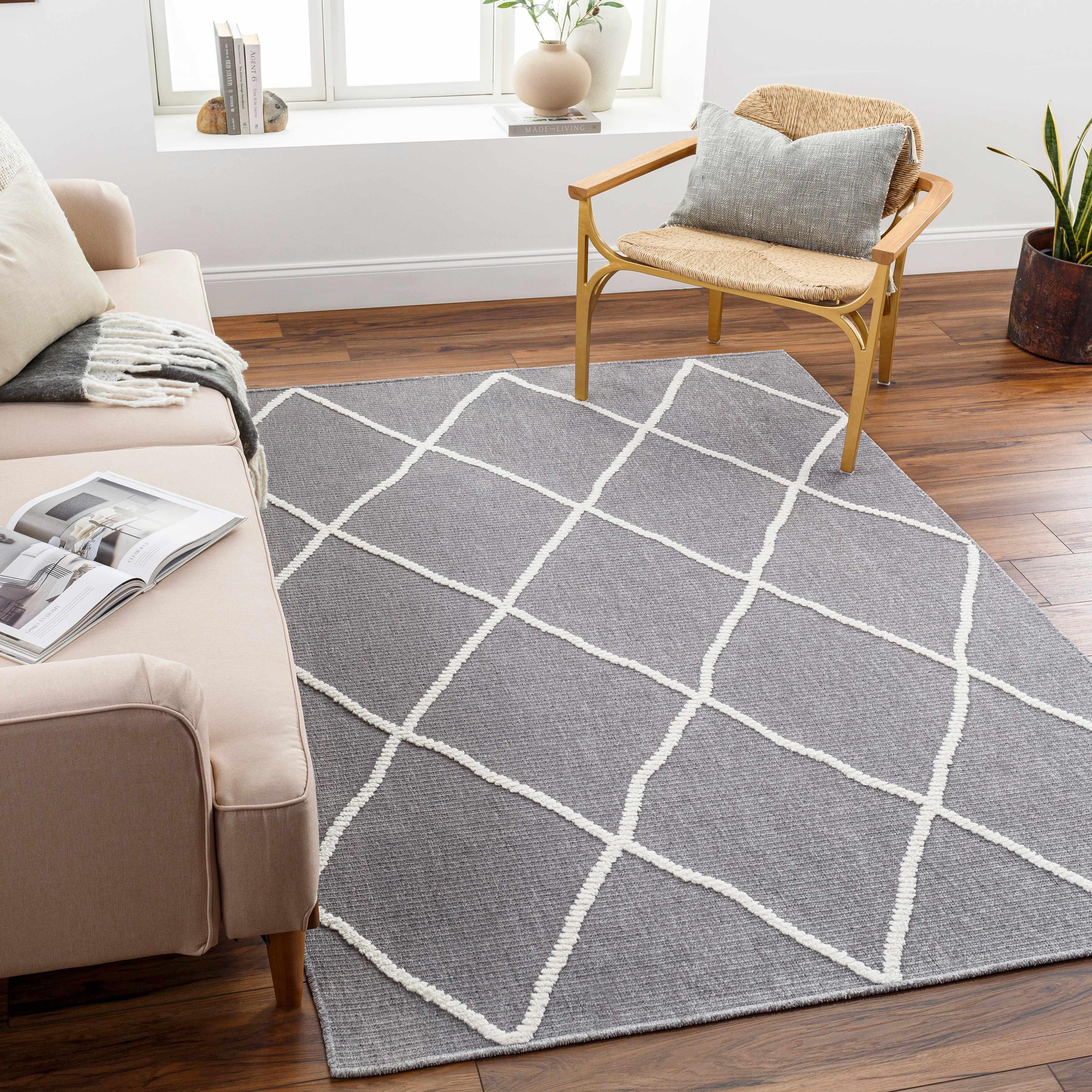 Amani Gray Washable Rug - Clearance - PRHOMZ