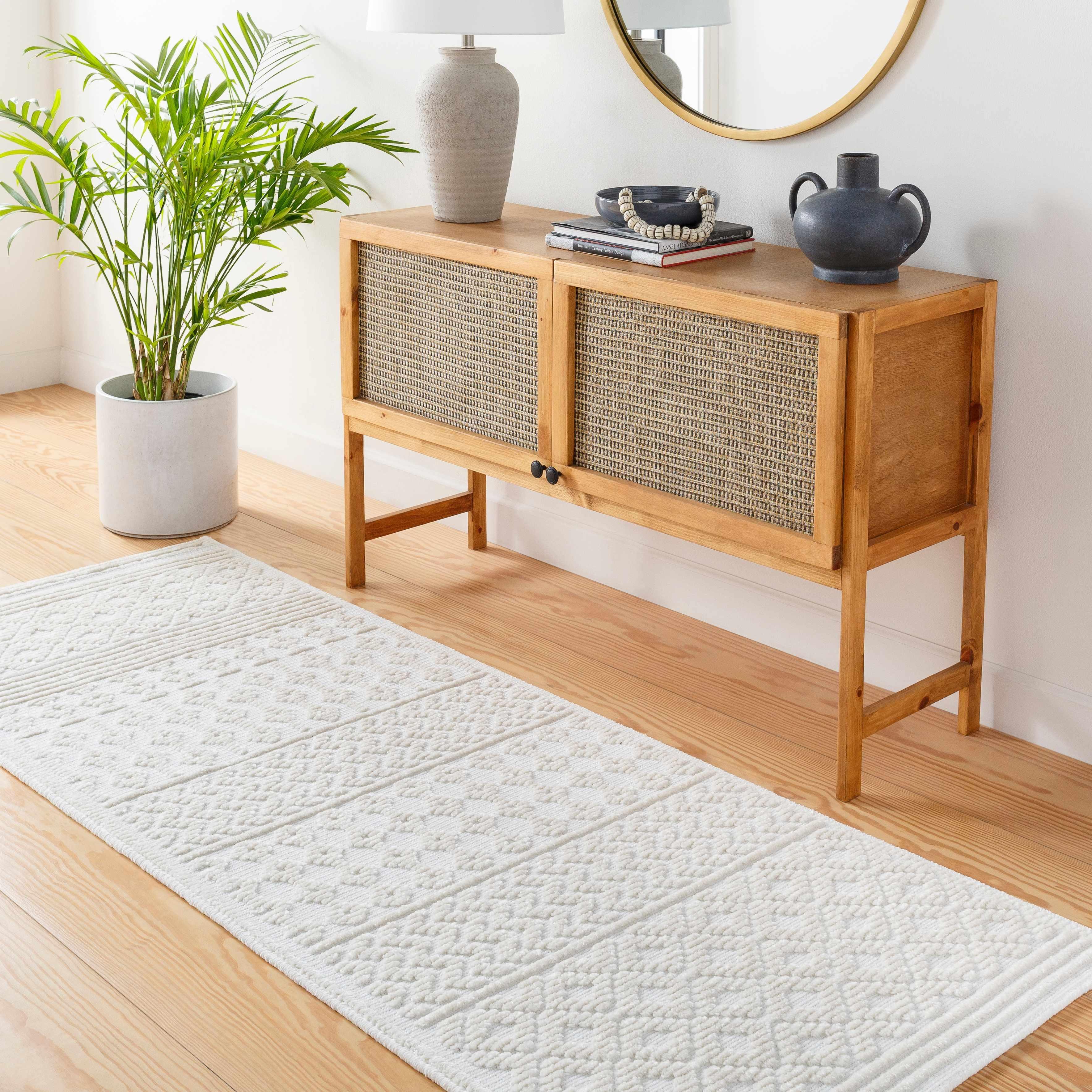 Drago White Washable Area Rug - PRHOMZ