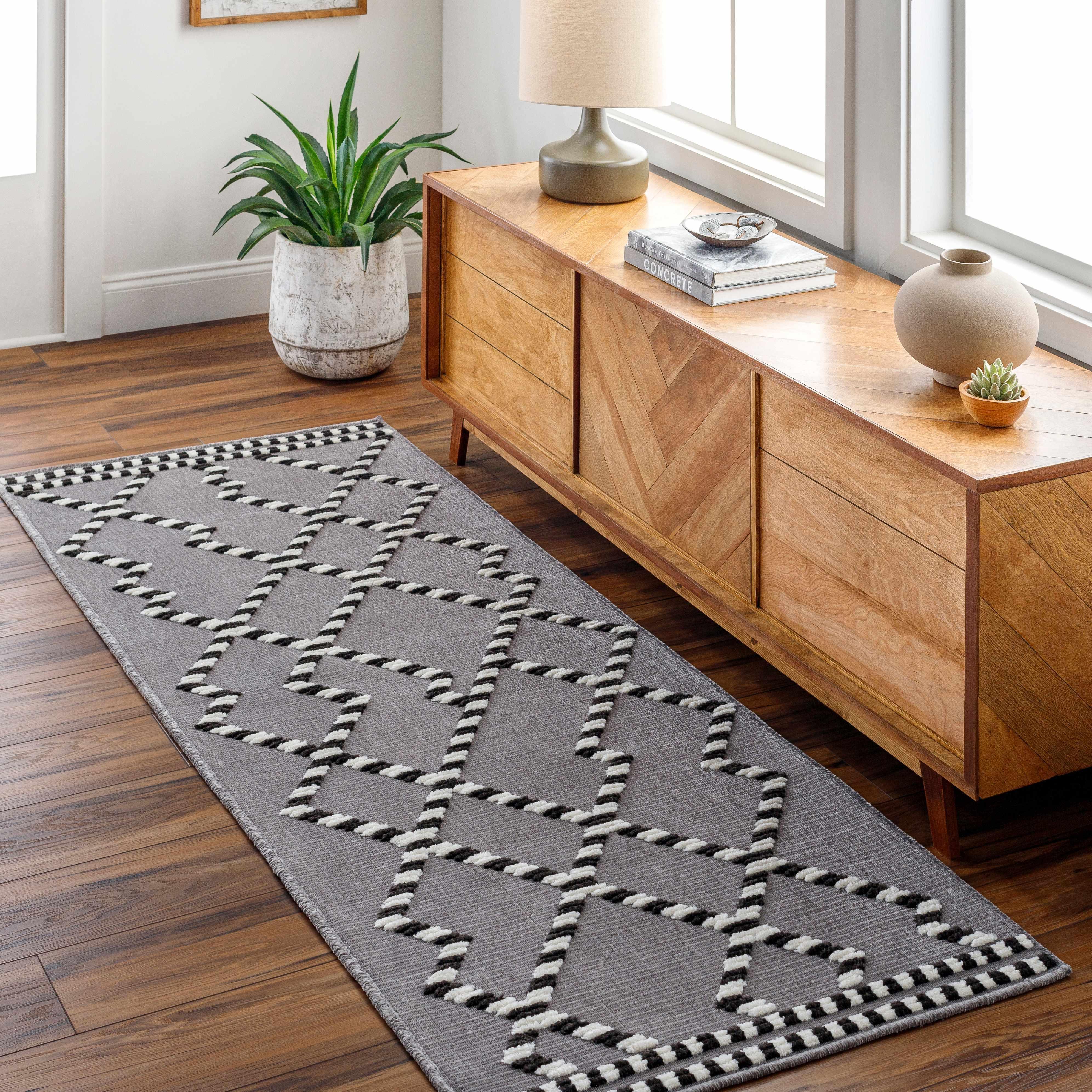 Rolf Textured Washable Area Rug - Clearance - PRHOMZ