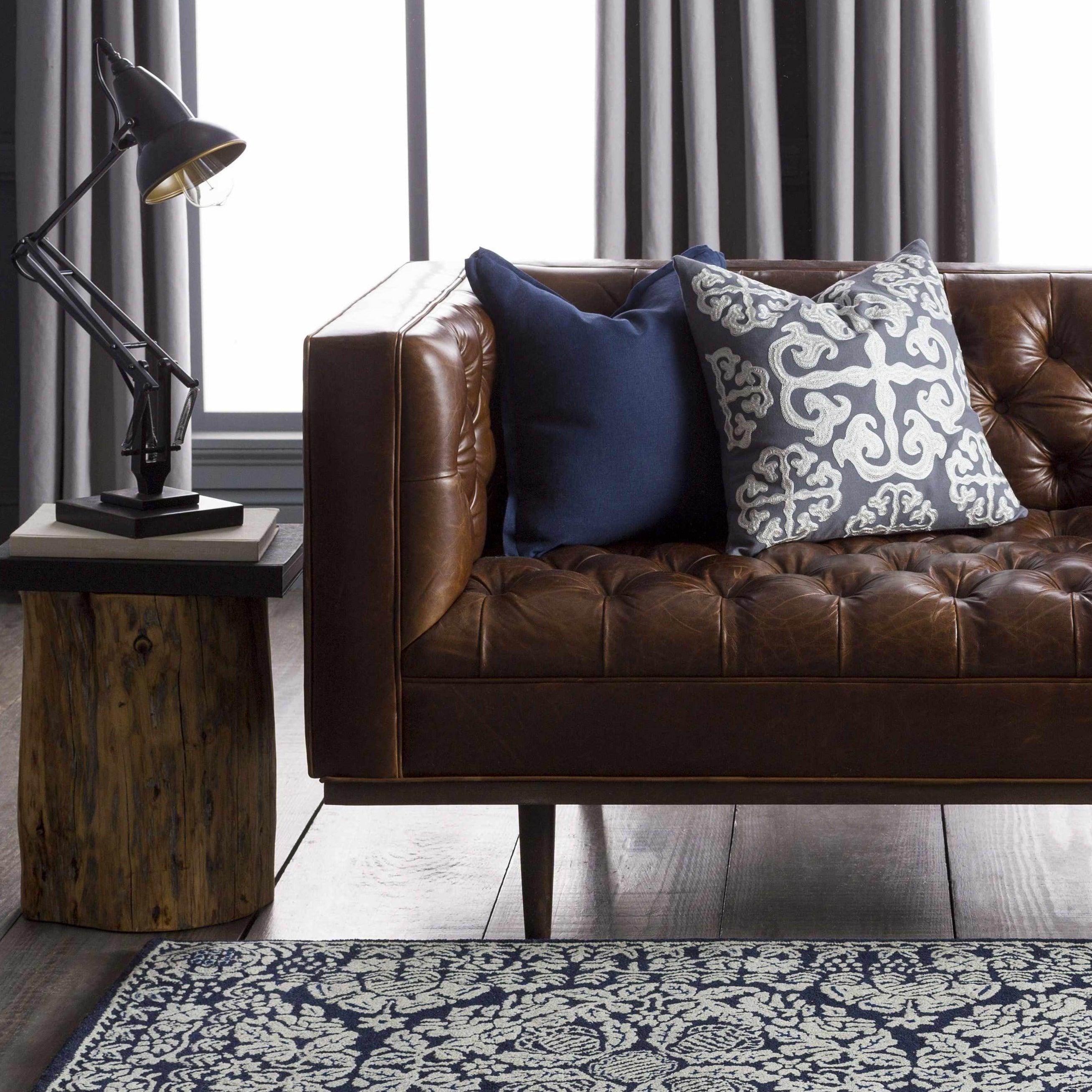 Navy Square Throw Pillow - Clearance - PRHOMZ