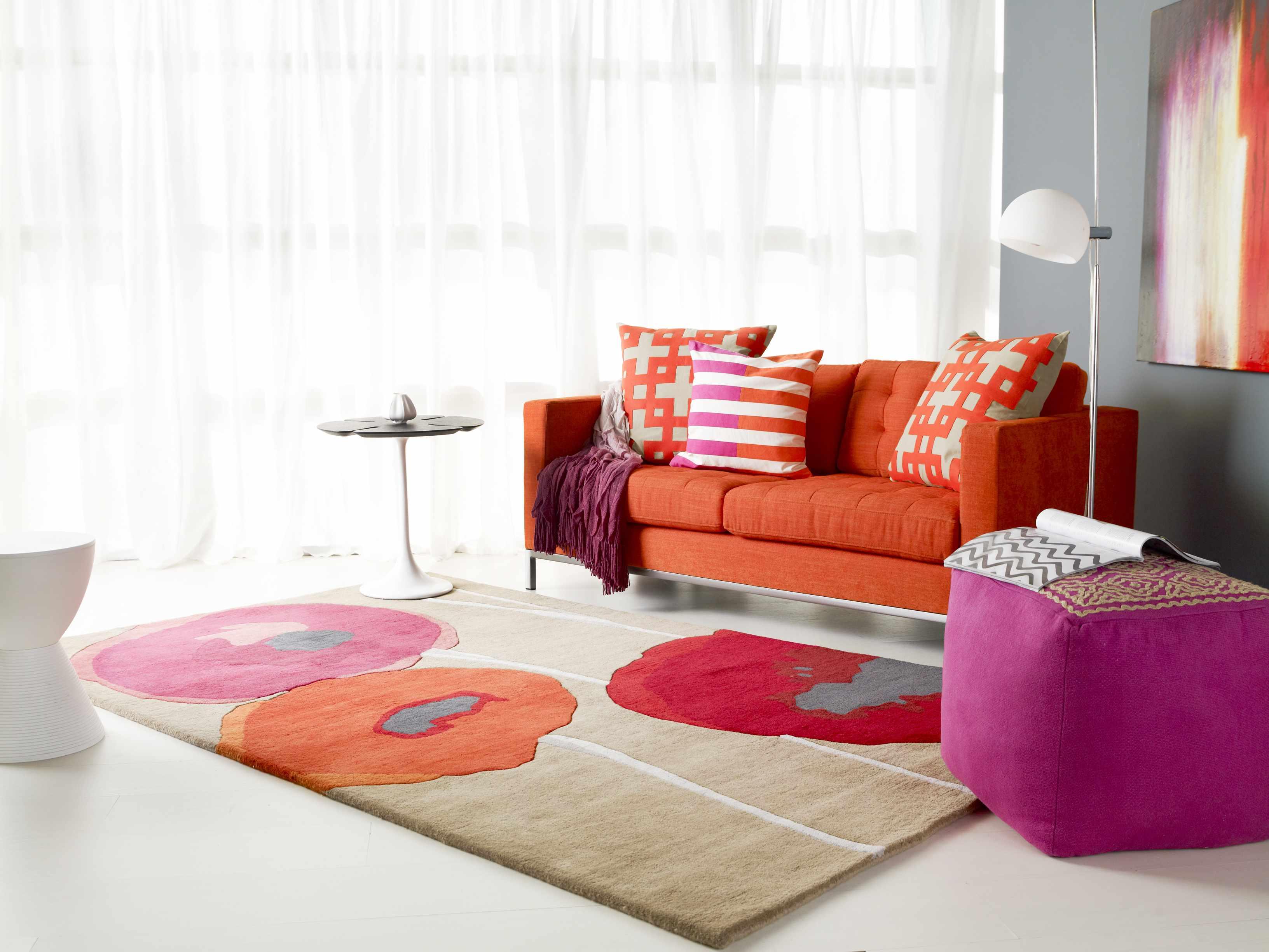 Godmanchester Orange Geometric Accent Pillow - Clearance - PRHOMZ