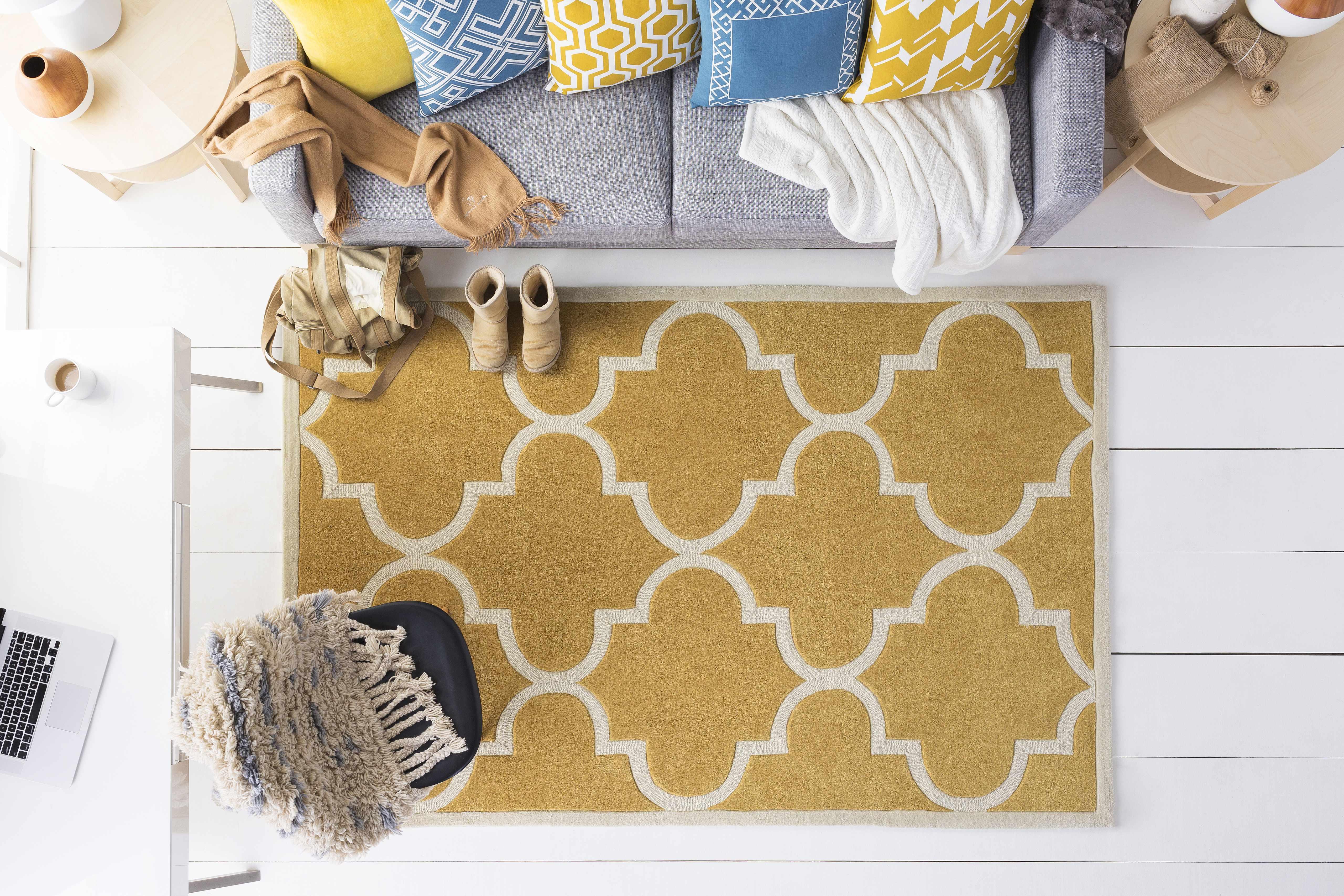 Pearlington Yellow Honeycomb Accent Pillow - Clearance - PRHOMZ