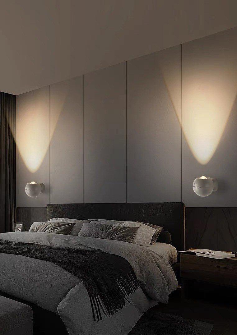 Space Age Motion Sensor Night Light: Punch-free Wall Accent Lighting, Dimmable Nursery Light, Portable Flash Light All-in-One - PRHOMZ