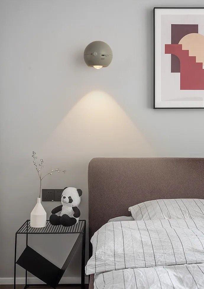 Space Age Motion Sensor Night Light: Punch-free Wall Accent Lighting, Dimmable Nursery Light, Portable Flash Light All-in-One - PRHOMZ