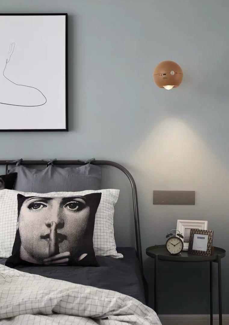 Space Age Motion Sensor Night Light: Punch-free Wall Accent Lighting, Dimmable Nursery Light, Portable Flash Light All-in-One - PRHOMZ