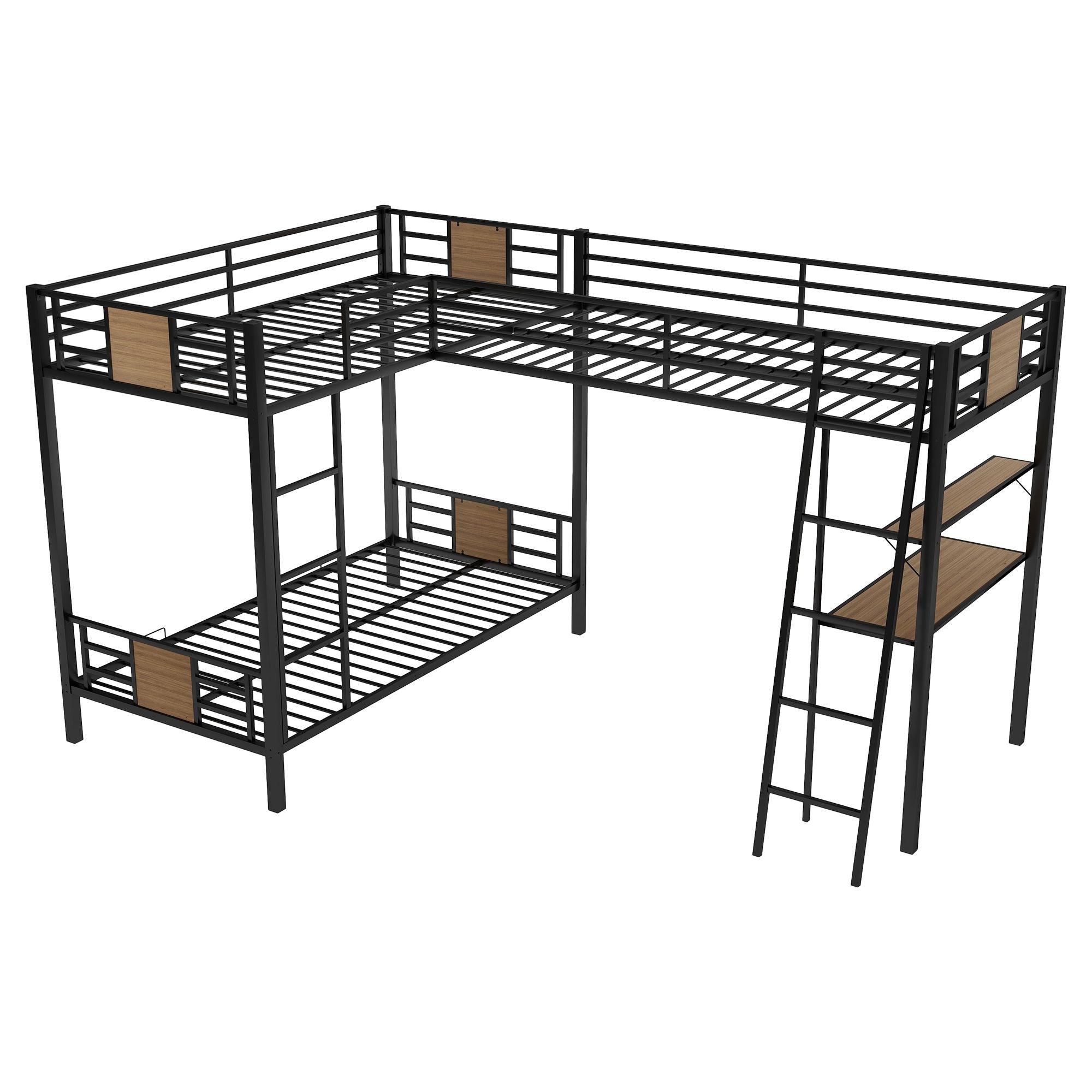 Twin Over Twin Metal Bunk Bed for Kids, ASTM Certified with Guardrails | Just Better Bunk Beds