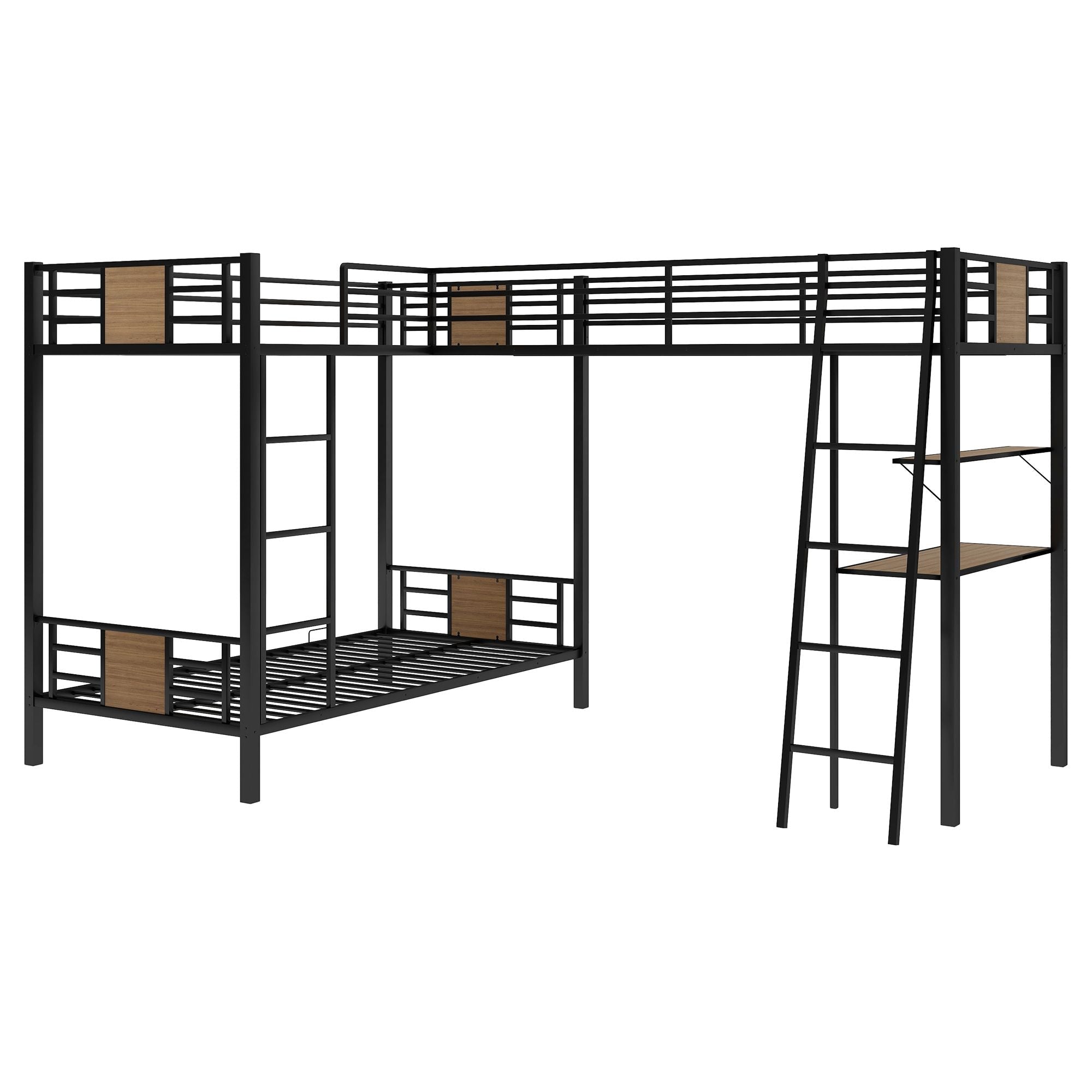 Twin Over Twin Metal Bunk Bed for Kids, ASTM Certified with Guardrails | Just Better Bunk Beds