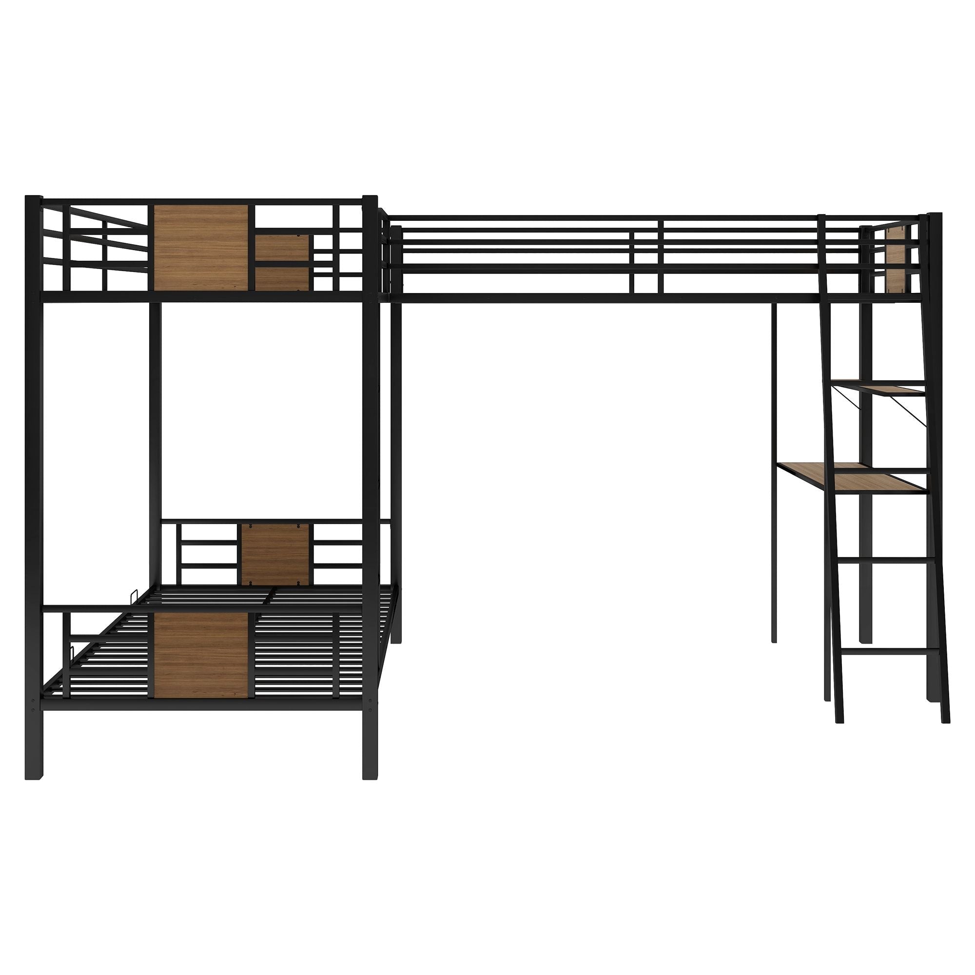 Twin Over Twin Metal Bunk Bed for Kids, ASTM Certified with Guardrails | Just Better Bunk Beds