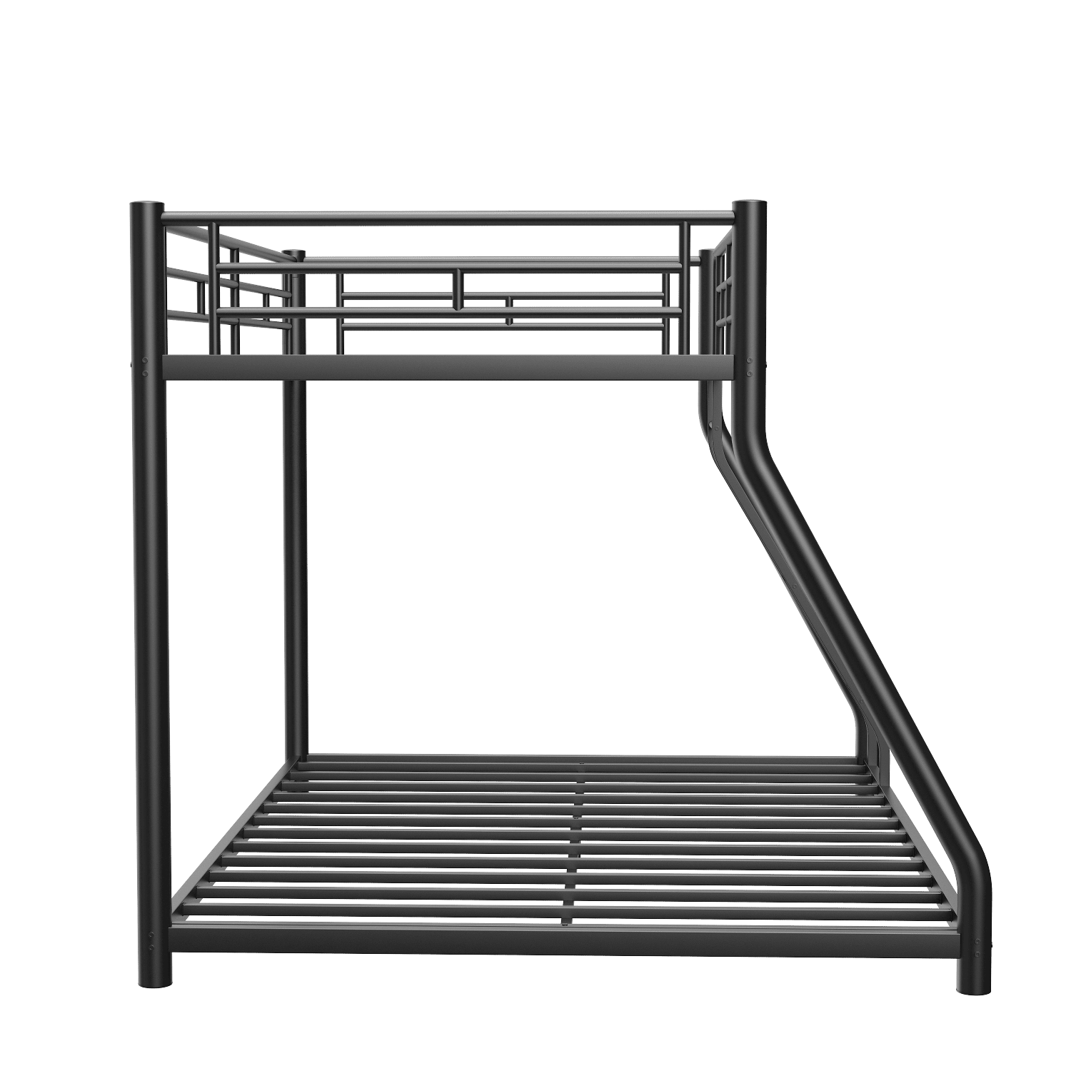 Twin Over Full Metal Bunk Bed with Guardrails and Ladder | Just Better Bunk Beds