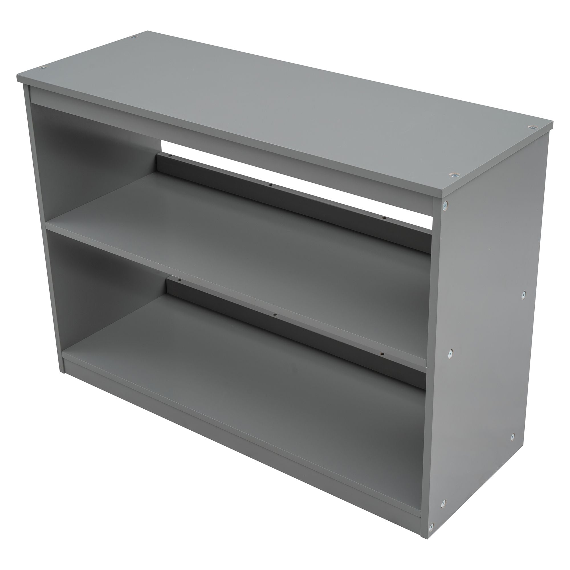 Space-Saving Twin Wood Loft Bed with Cabinet and Rolling Desk in White, Gray, Espresso | Just Better Bunk Beds
