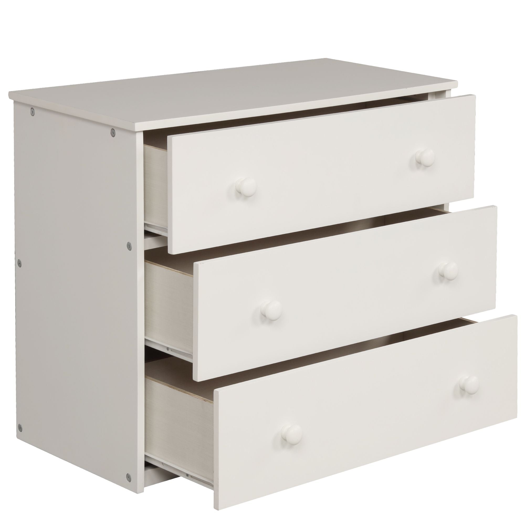 Space-Saving Twin Wood Loft Bed with Cabinet and Rolling Desk in White, Gray, Espresso | Just Better Bunk Beds