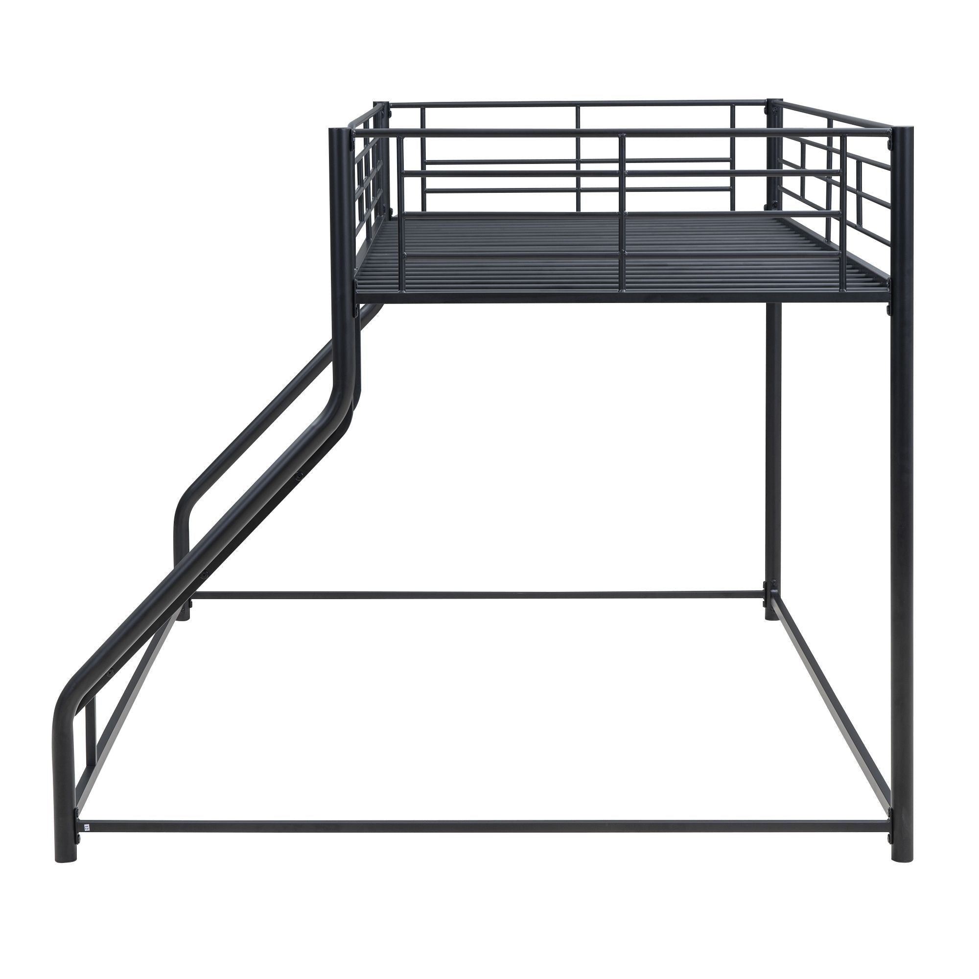 Space-Saving Twin XL over Queen Metal Bunk Bed with Black Finish for Kids and Guests | Just Better Bunk Beds
