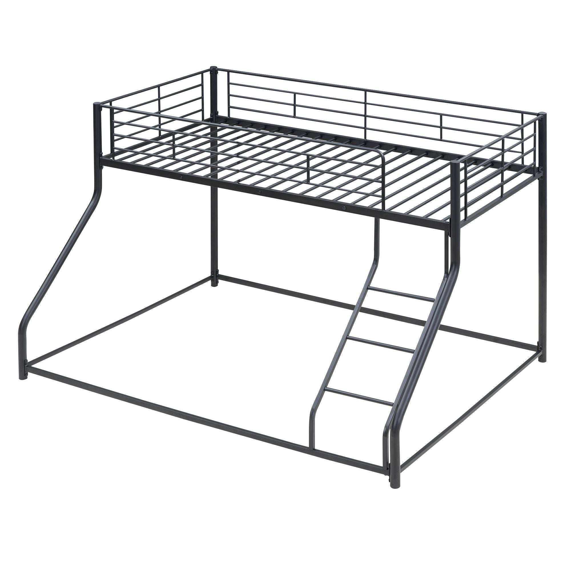 Space-Saving Twin XL over Queen Metal Bunk Bed with Black Finish for Kids and Guests | Just Better Bunk Beds