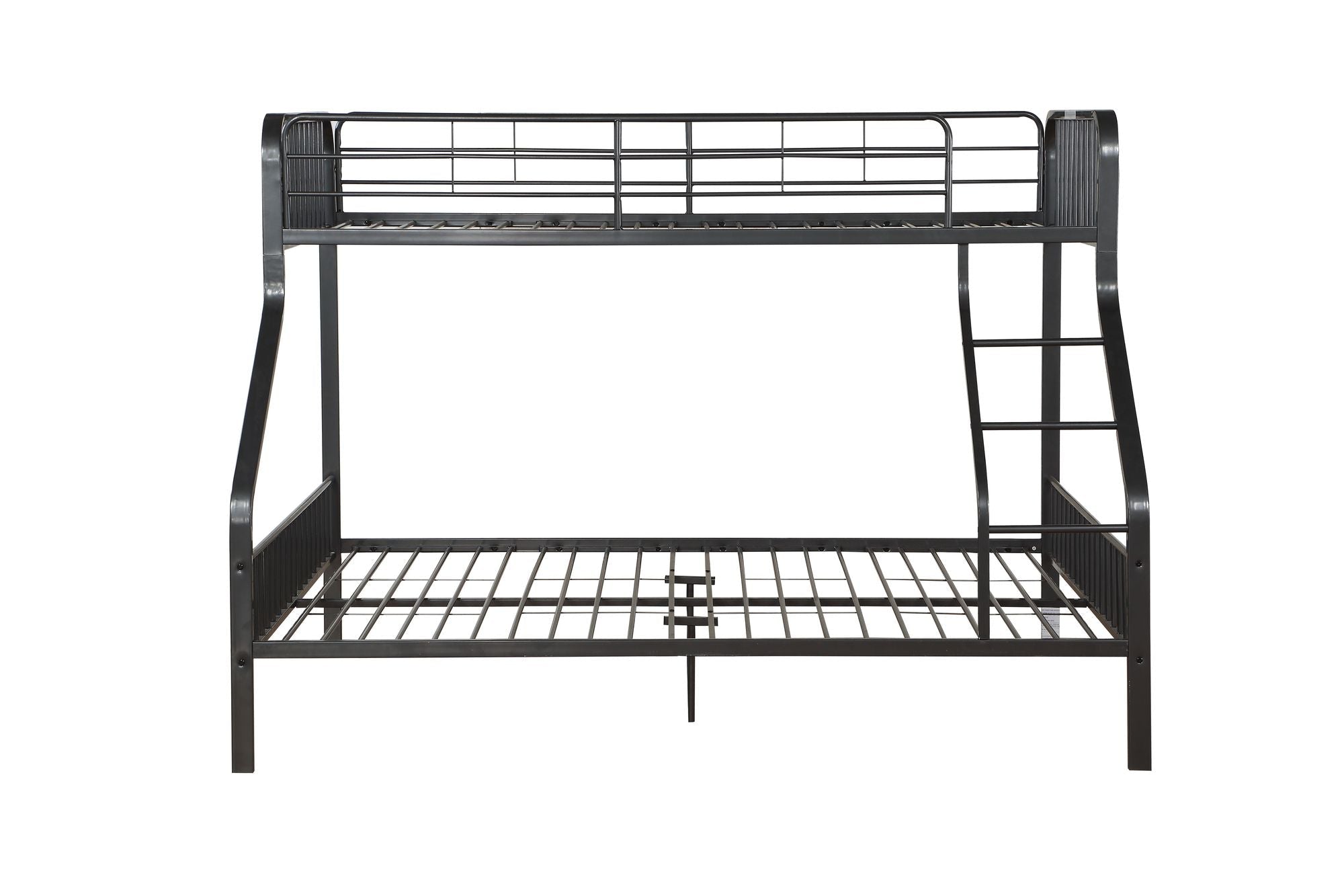 Space-Saving Twin XL Over Queen Metal Bunk Bed with Gunmetal Finish for Shared Bedrooms | Just Better Bunk Beds
