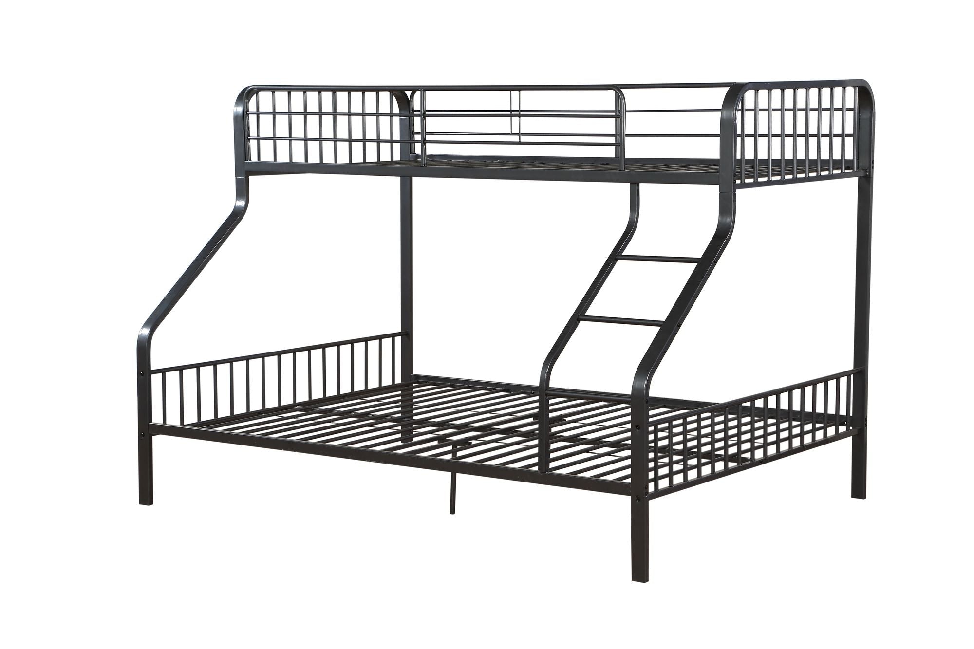 Space-Saving Twin XL Over Queen Metal Bunk Bed with Gunmetal Finish for Shared Bedrooms | Just Better Bunk Beds