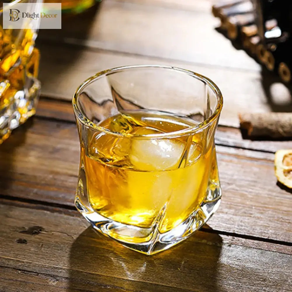 Spiral Square Glass Cup Set — 170ml
