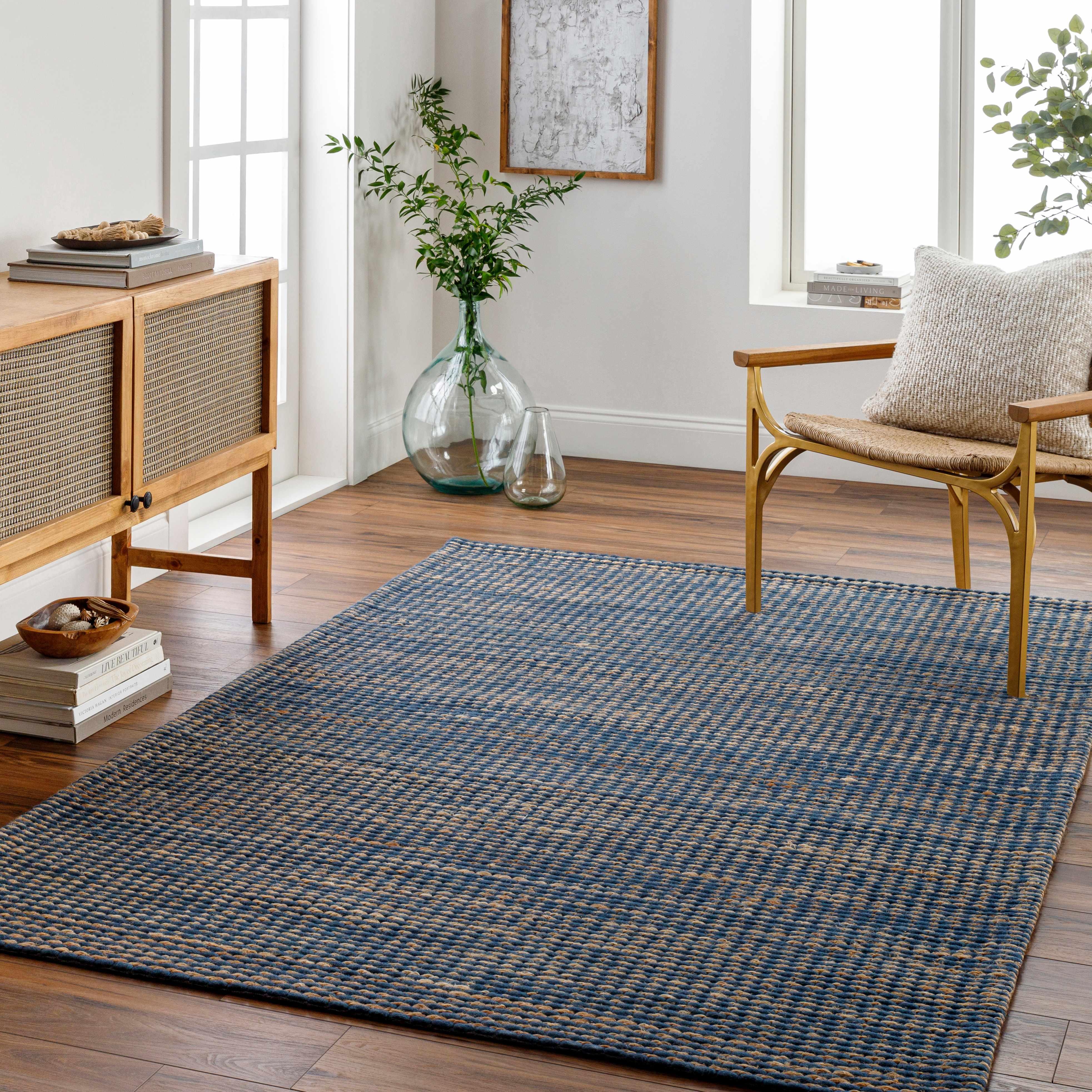 Riki Navy Area Rug - PRHOMZ