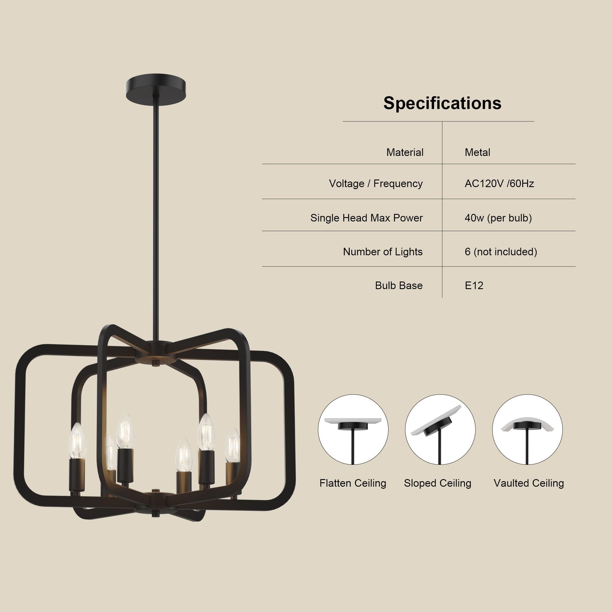 Electronic Candle Chandelier Light Fixture - PRHOMZ