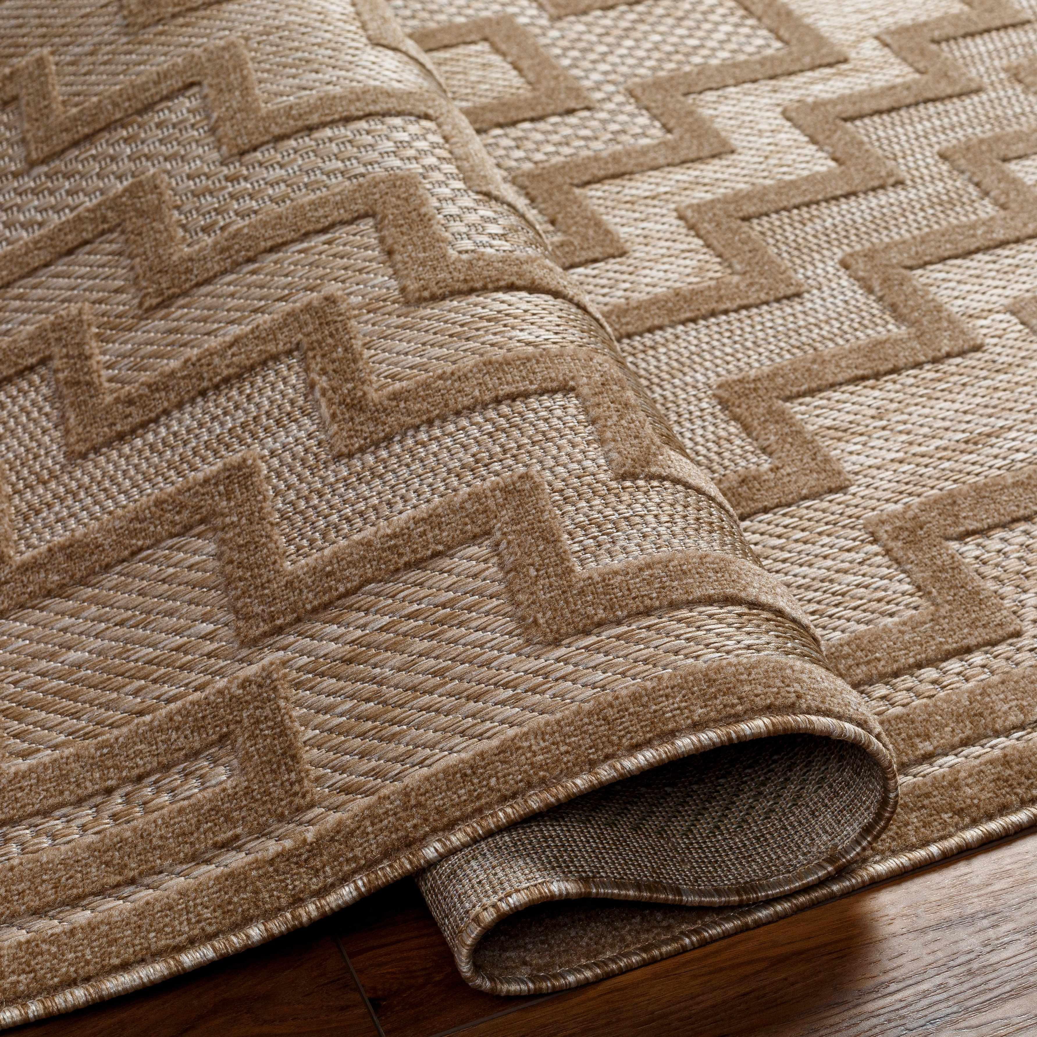 Diza Tan Outdoor Rug - Clearance - PRHOMZ
