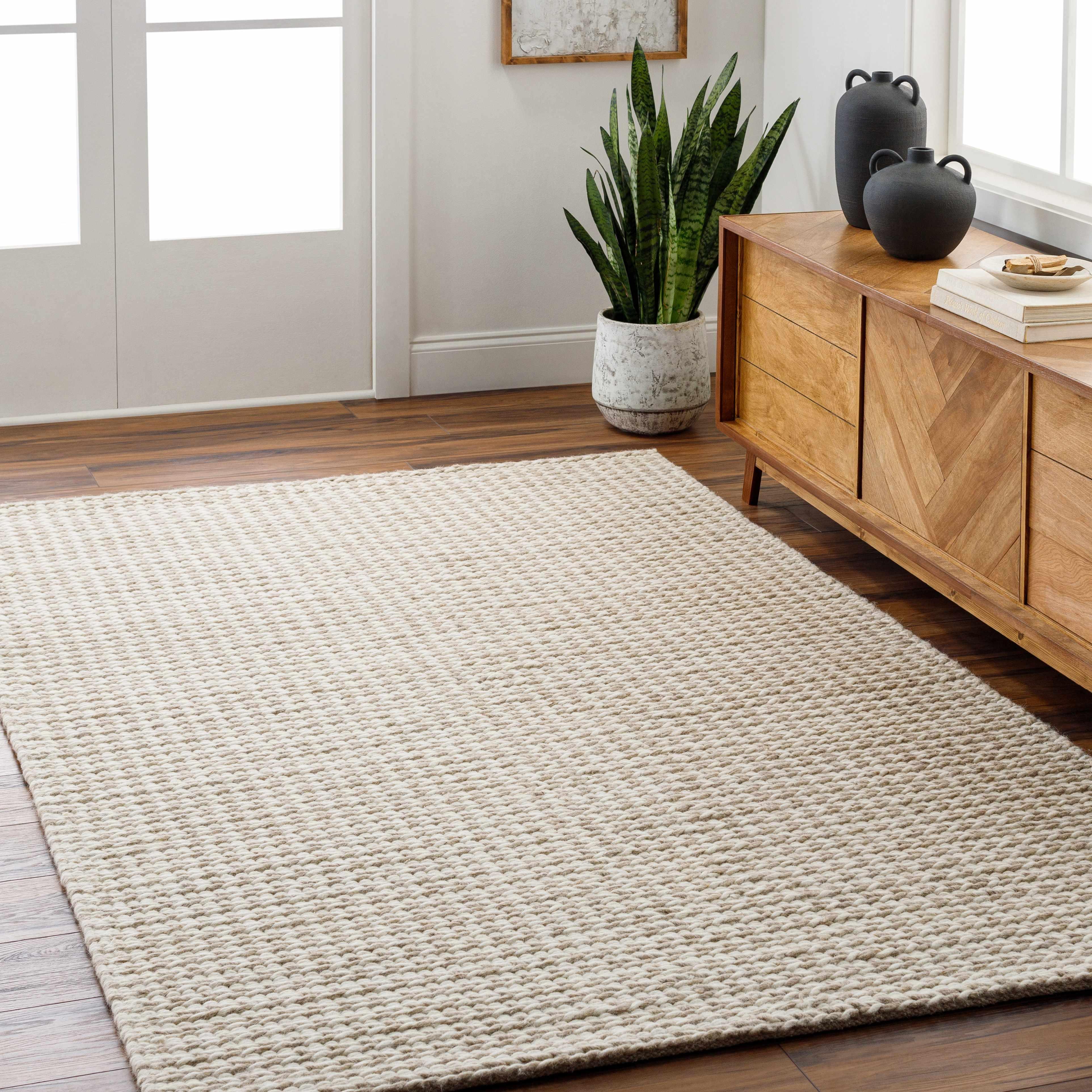 Lenci Hand Woven Wool Area Rug - PRHOMZ