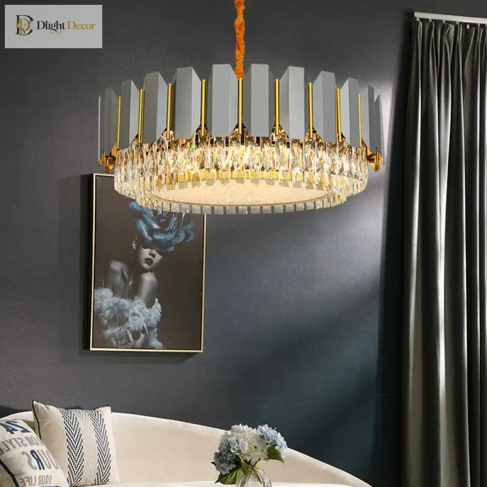 Stainless Nordic Chandelier | Modern Dining Room Lighting